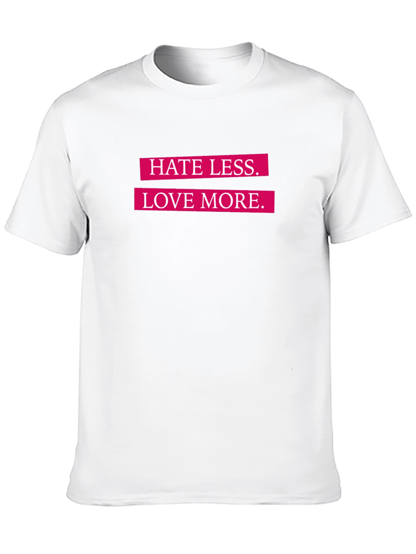 Black Hate Less Love More Graphic Tee - Black view 10