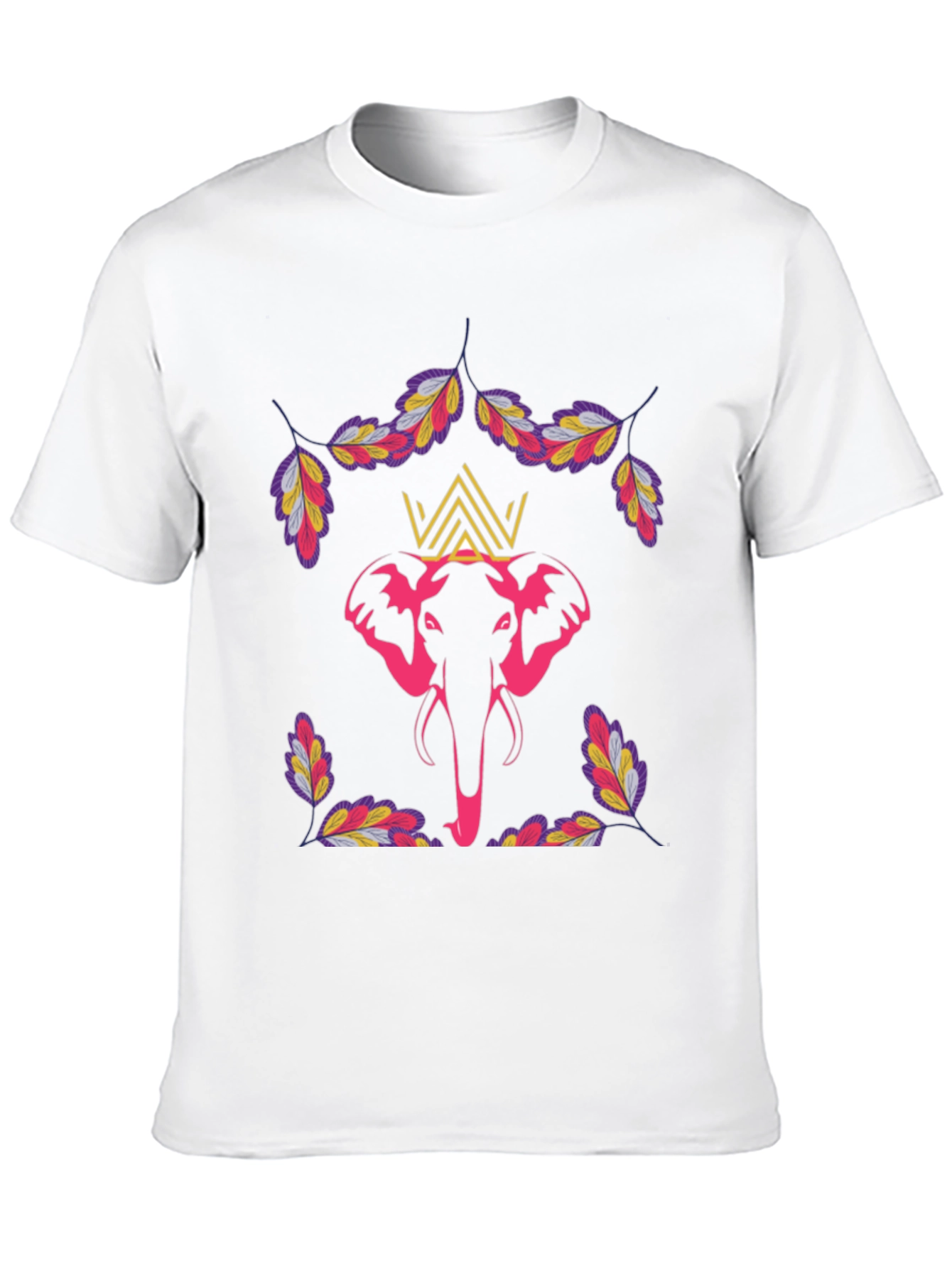 Black Elephant Crown Graphic Tee - Stylish Men's T-Shirt view 10