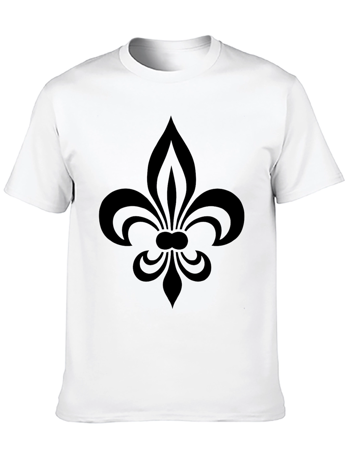 Black Black Fleur-de-lis Graphic Tee - Casual Comfort view 10