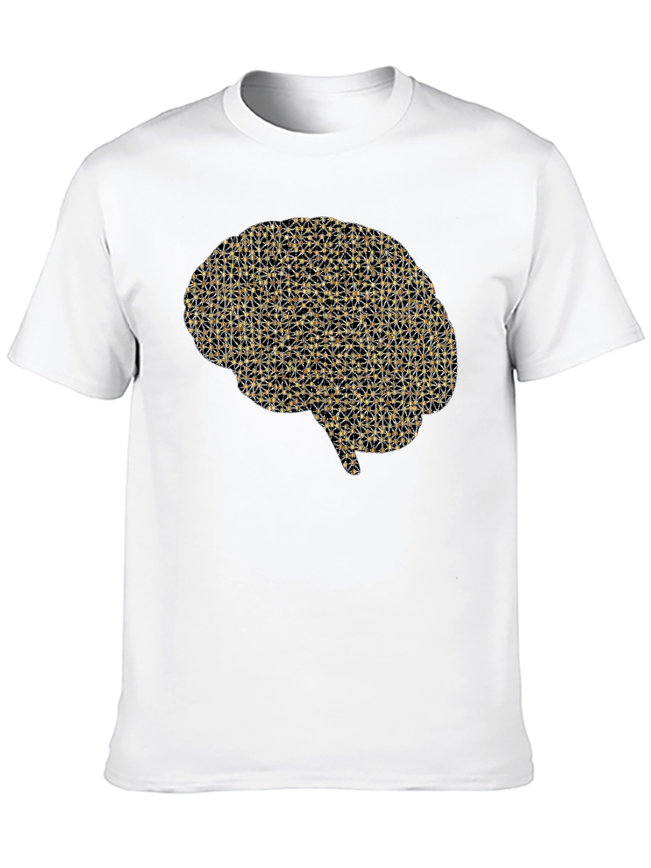 Black Brain Graphic Tee - Black Casual T-Shirt view 10