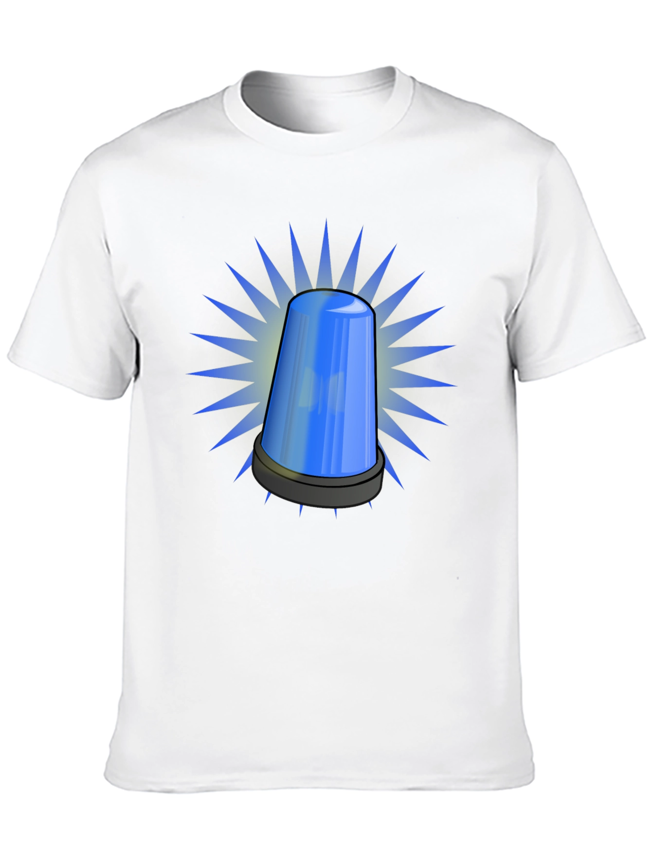 Black Blue Siren T-Shirt - Novelty Graphic Tee view 10