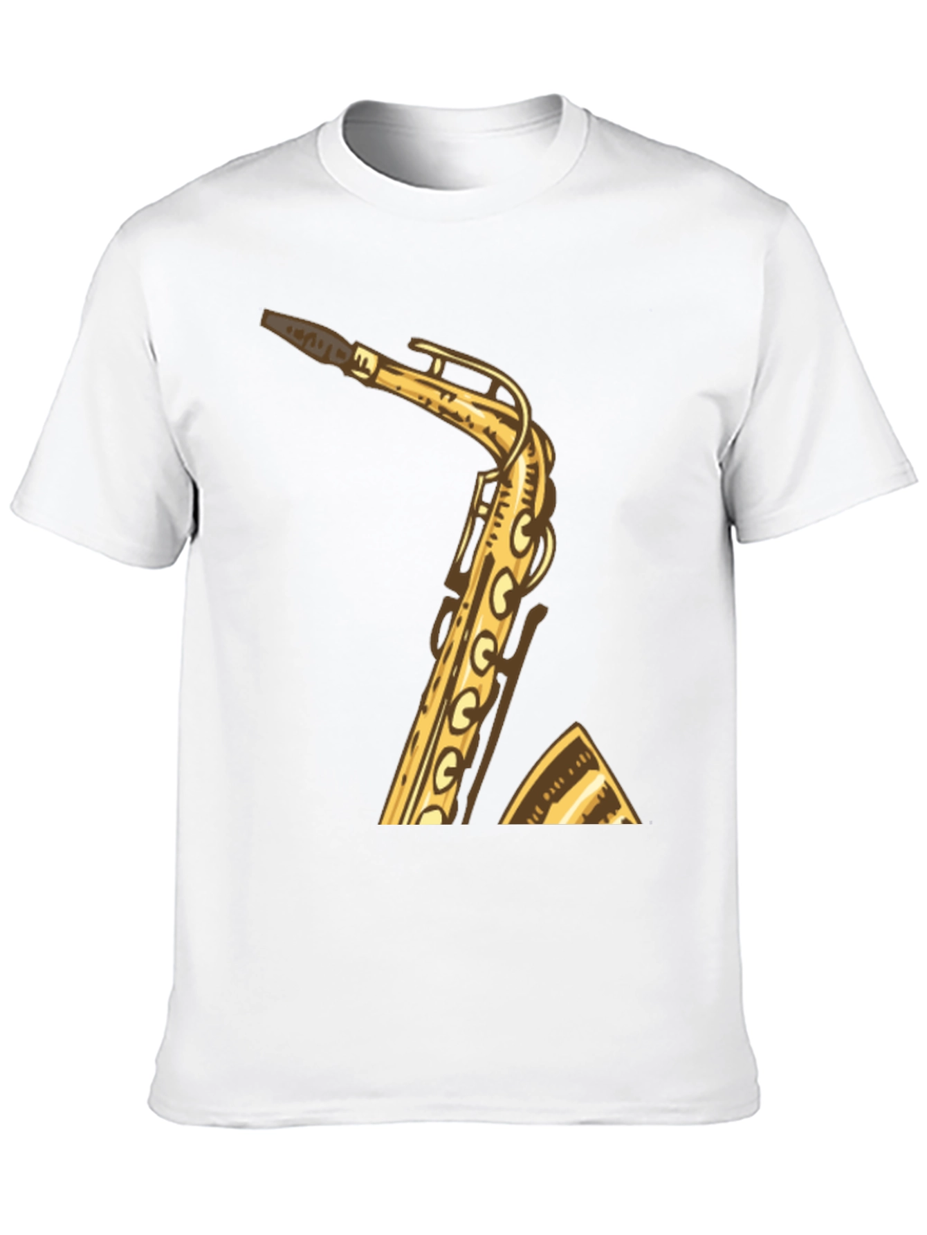Black Saxophone Graphic Tee - Musician Style Shirt view 10