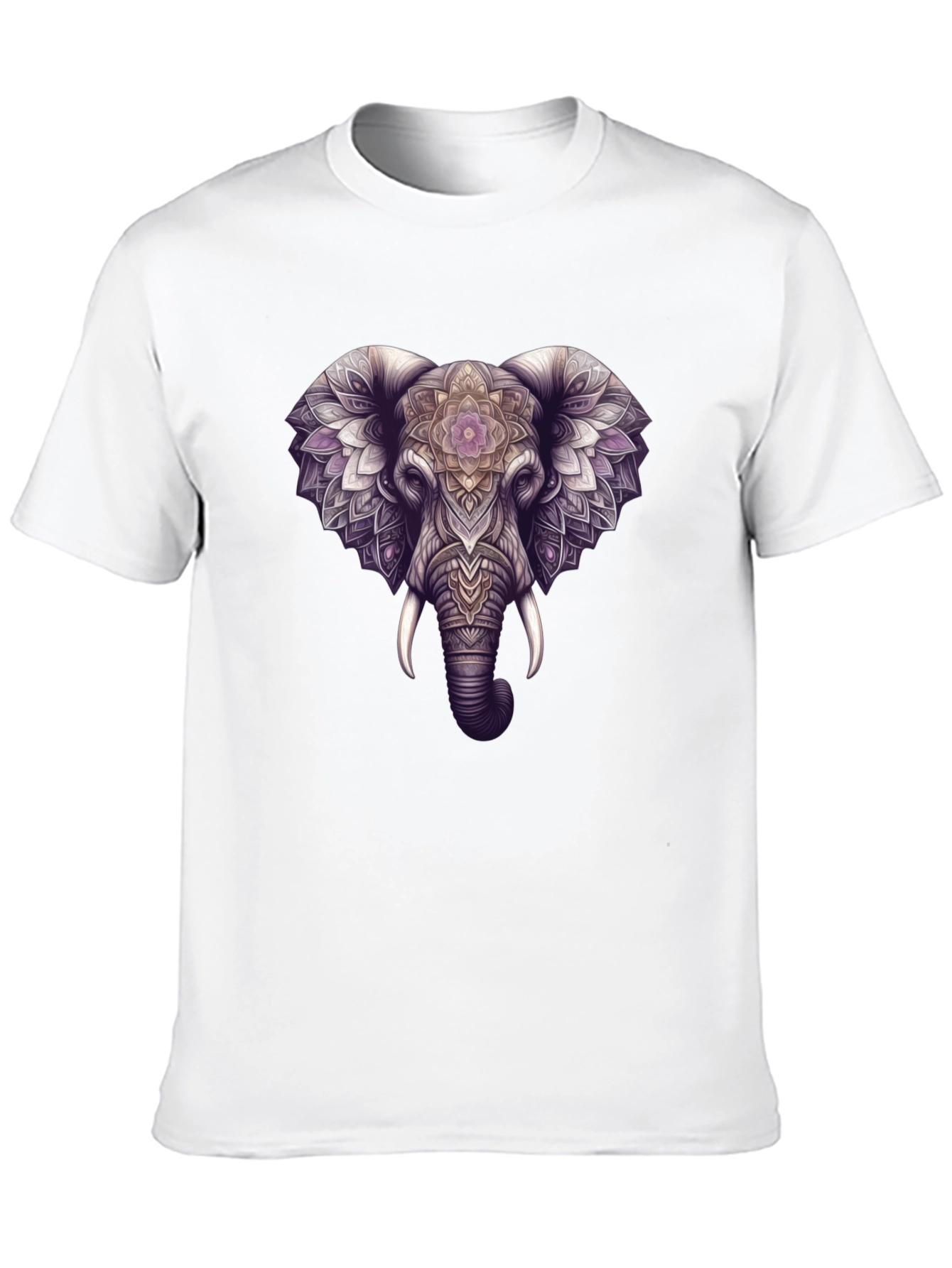 Black Elephant Mandala Graphic Black Tee view 10