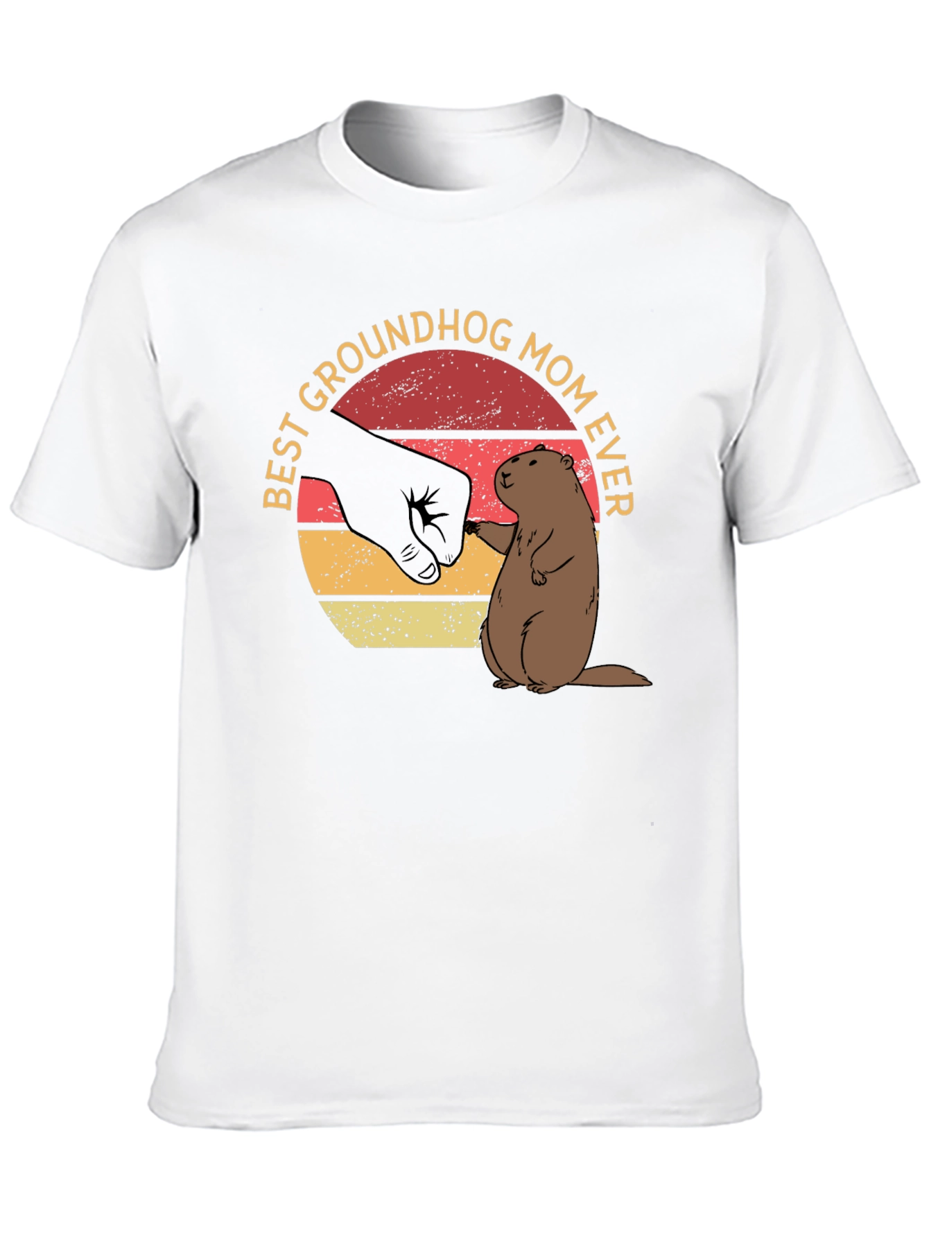 Black Best Groundhog Mom Ever T-Shirt view 10