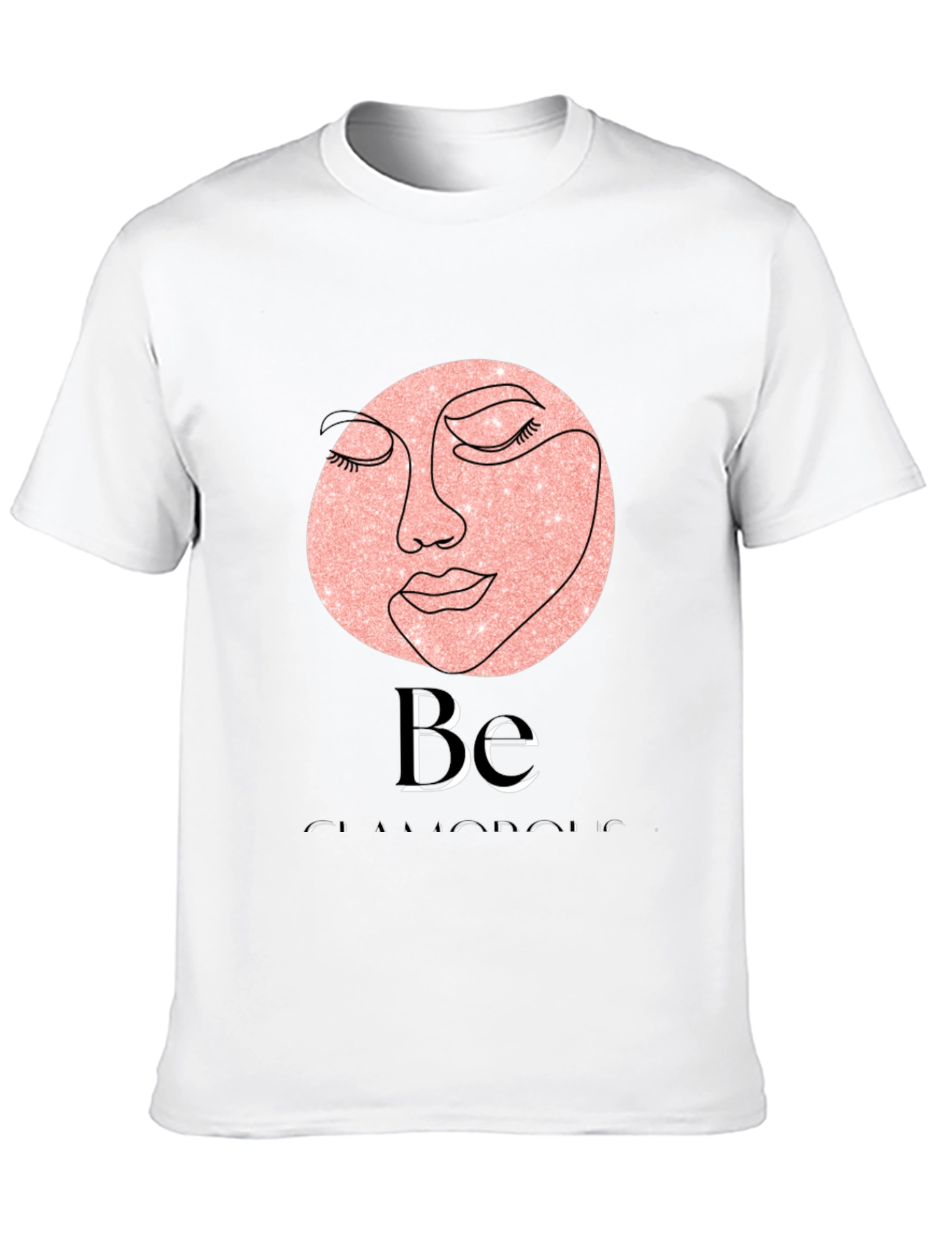Black Glamorous Face Graphic Tee view 10