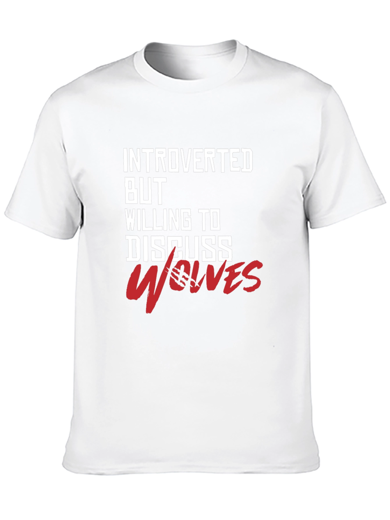 Black Introverted Wolves Graphic Tee - Soft Cotton Blend view 10