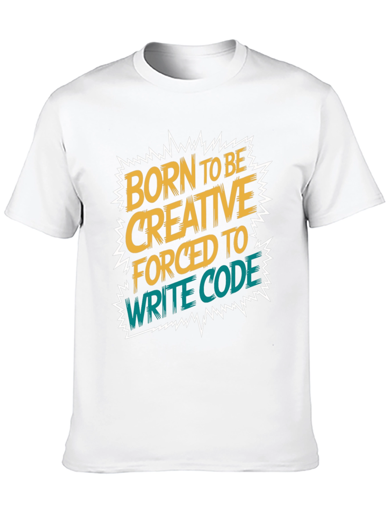 Black Born to Be Creative T-Shirt - Coding Humor view 10