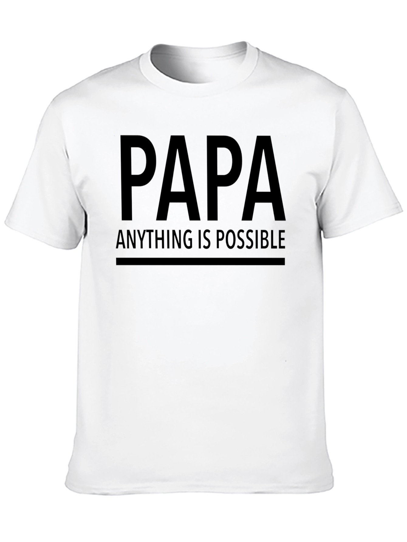 Black Papa Anything is Possible Men's Black T-Shirt view 10