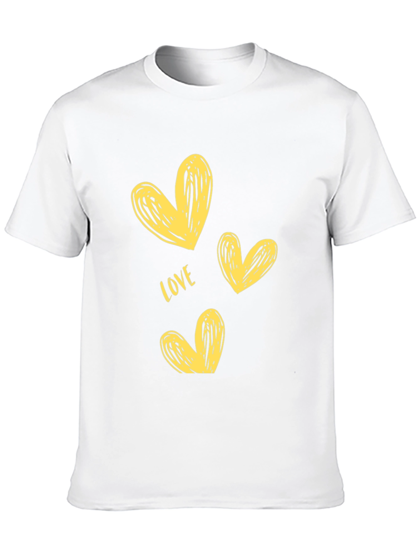 Black Love Heart Print Crew Neck T-Shirt - Black view 10