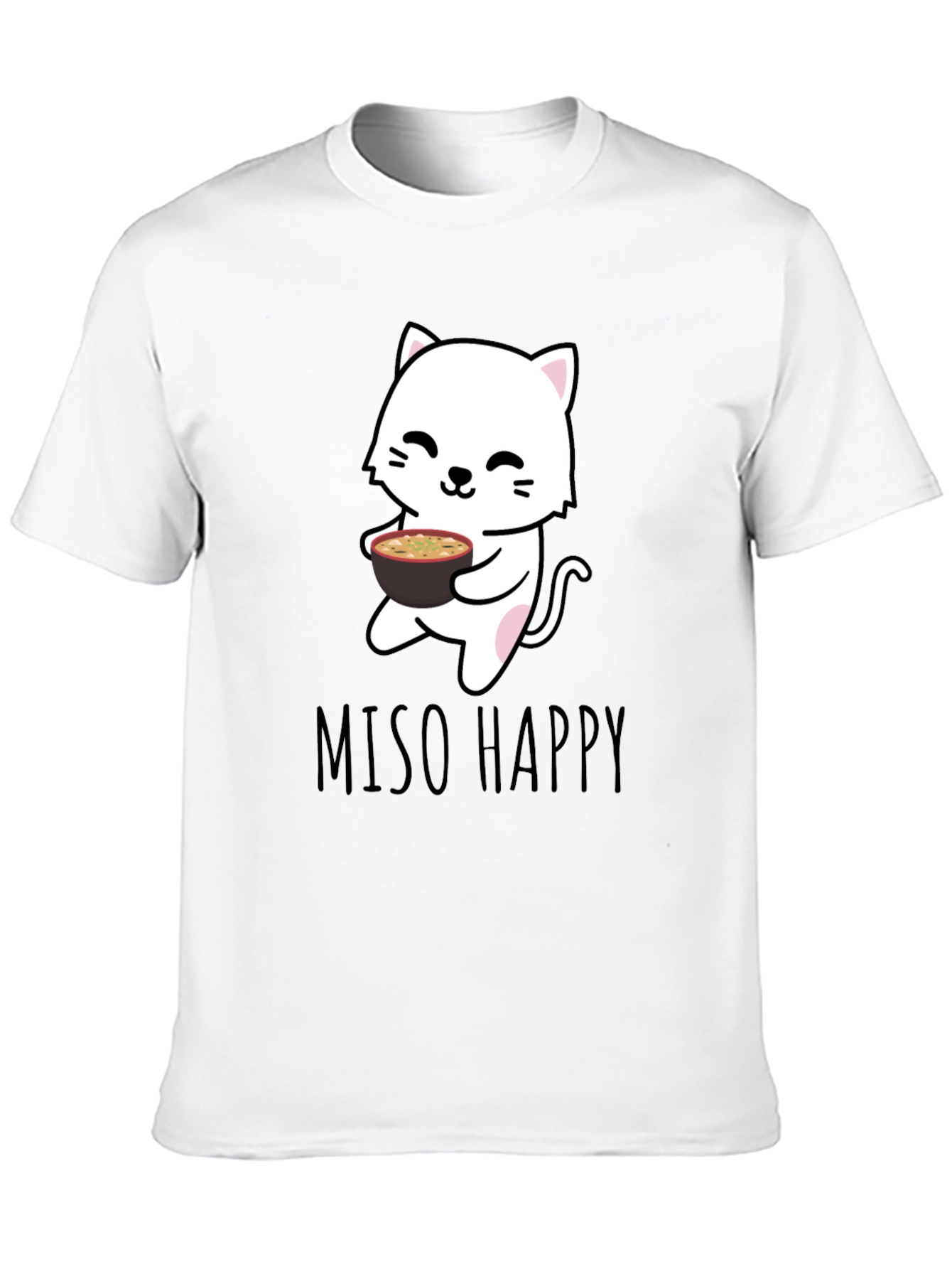 Black Miso Happy Cat T-Shirt - Black view 10