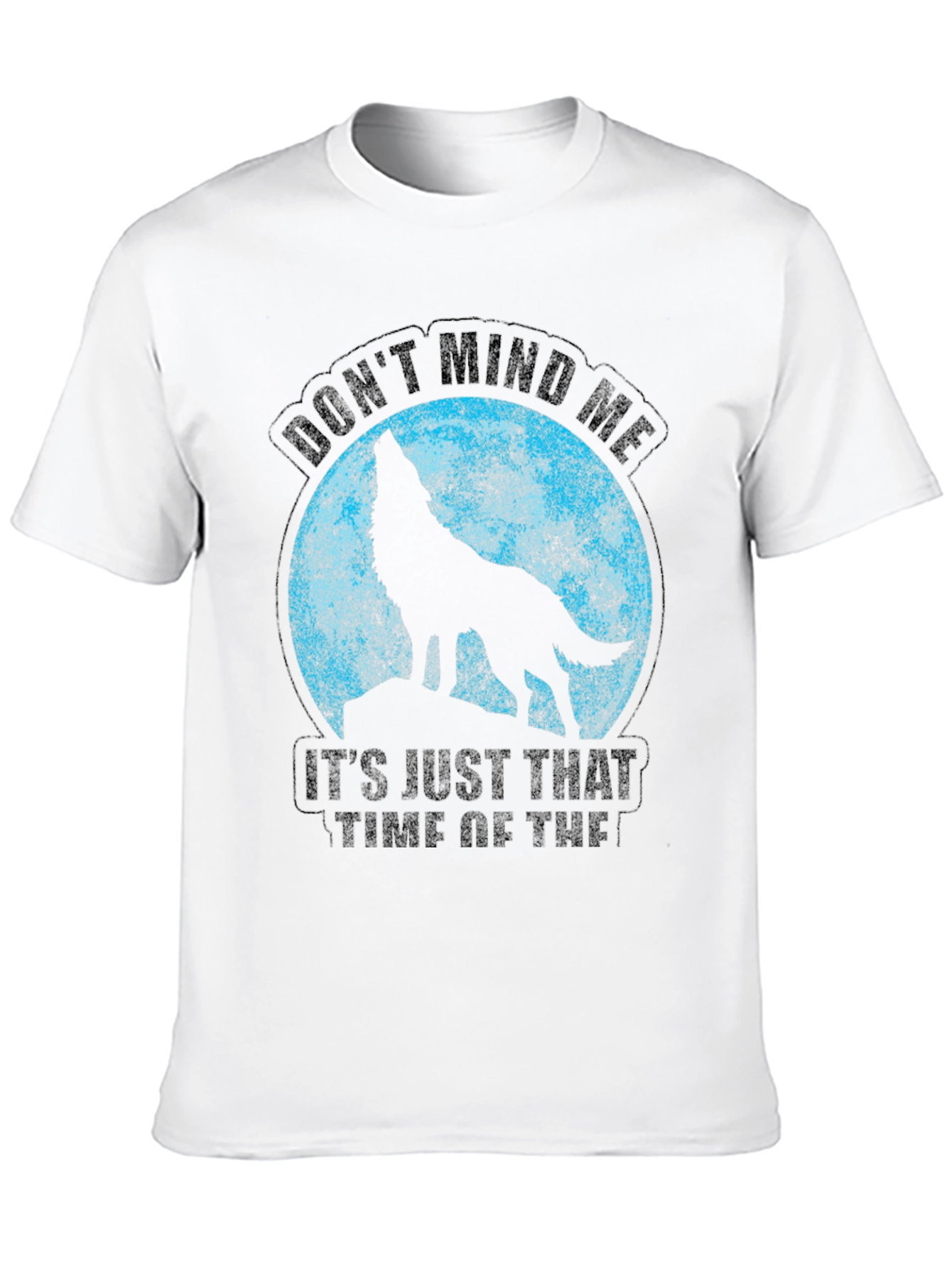 Black Wolf Moon T-Shirt - Don't Mind Me Funny Tee view 10