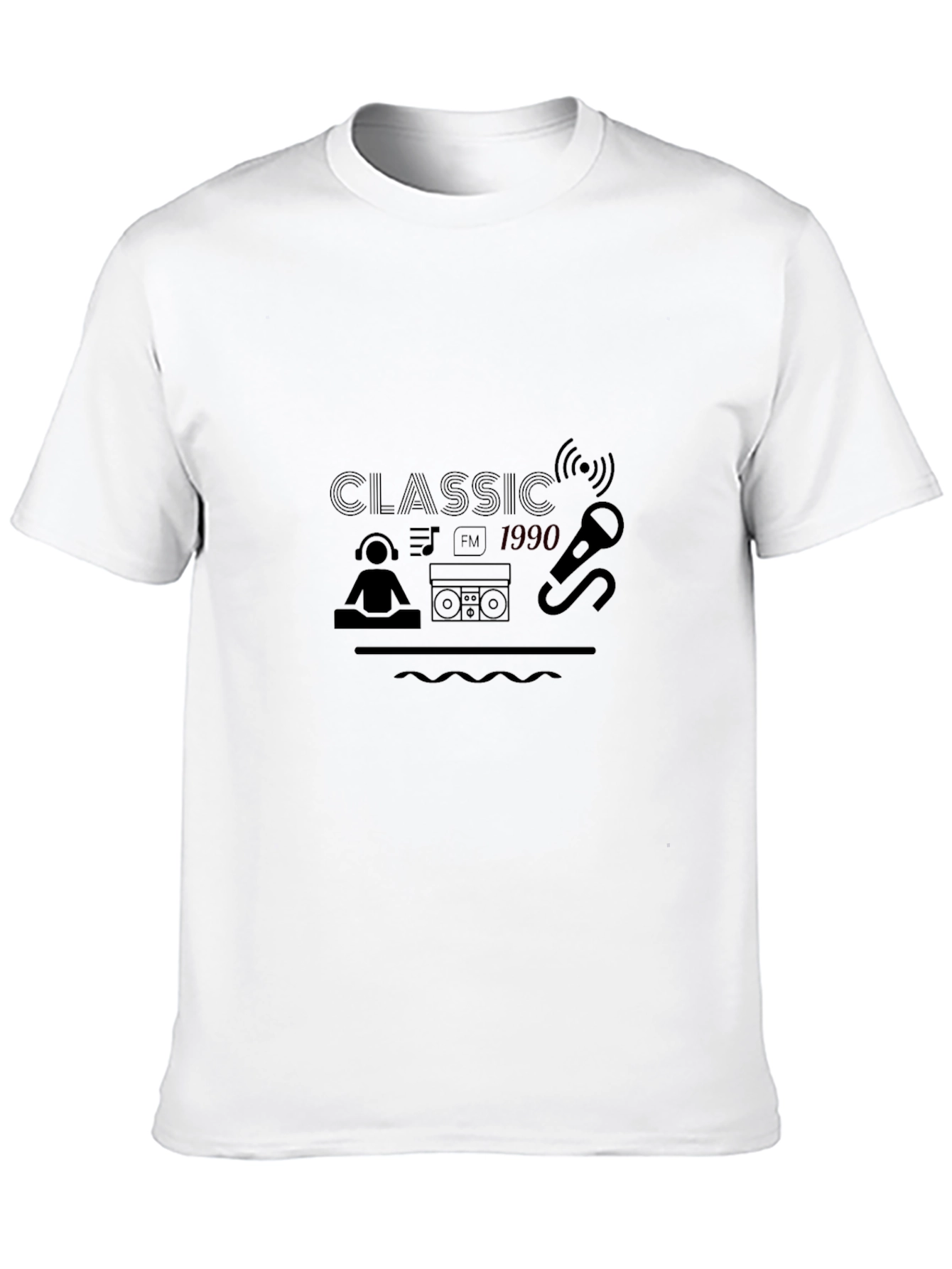 Black Classic 1990 Graphic Tee - Retro Style view 10