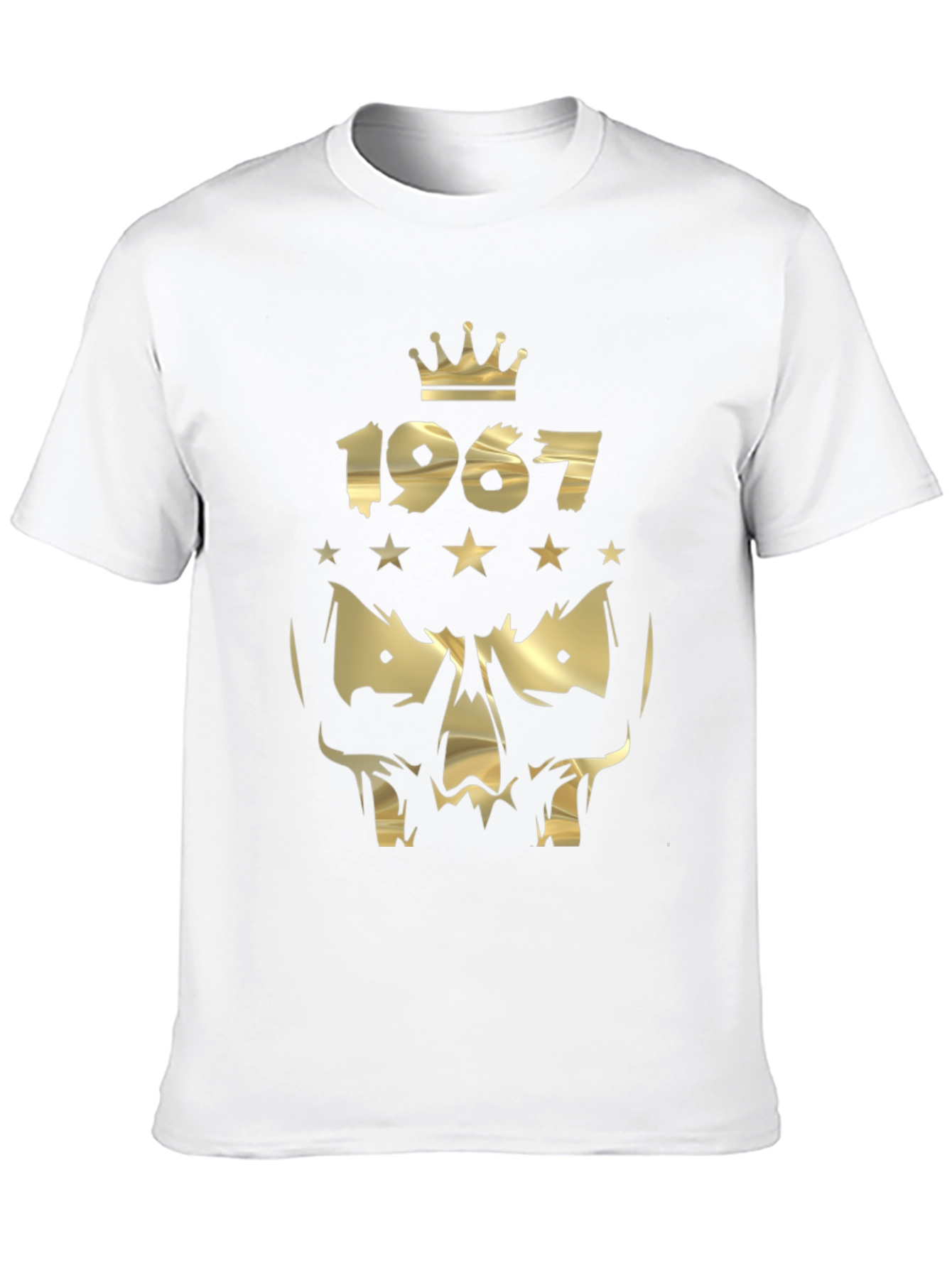 Black Gold 1967 Crown Skull Graphic Black T-Shirt view 10