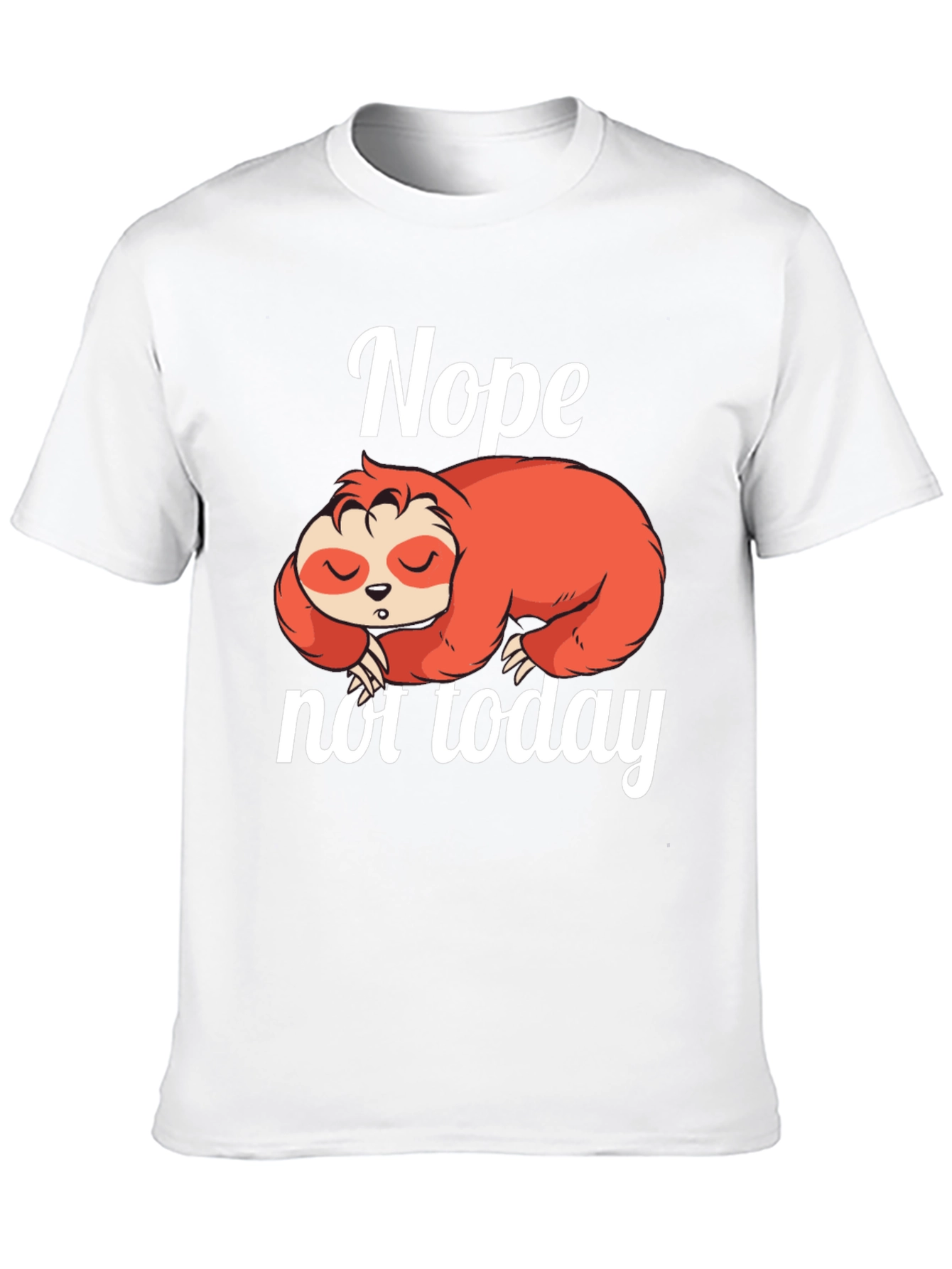 Black Nope Not Today Sloth Graphic Tee - Lazy Day T-Shirt view 10