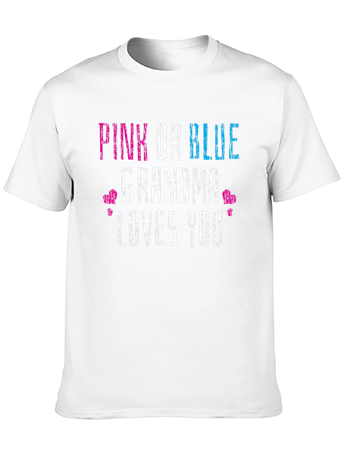 Black Pink or Blue Grandma Loves You Gender Reveal T-Shirt view 10