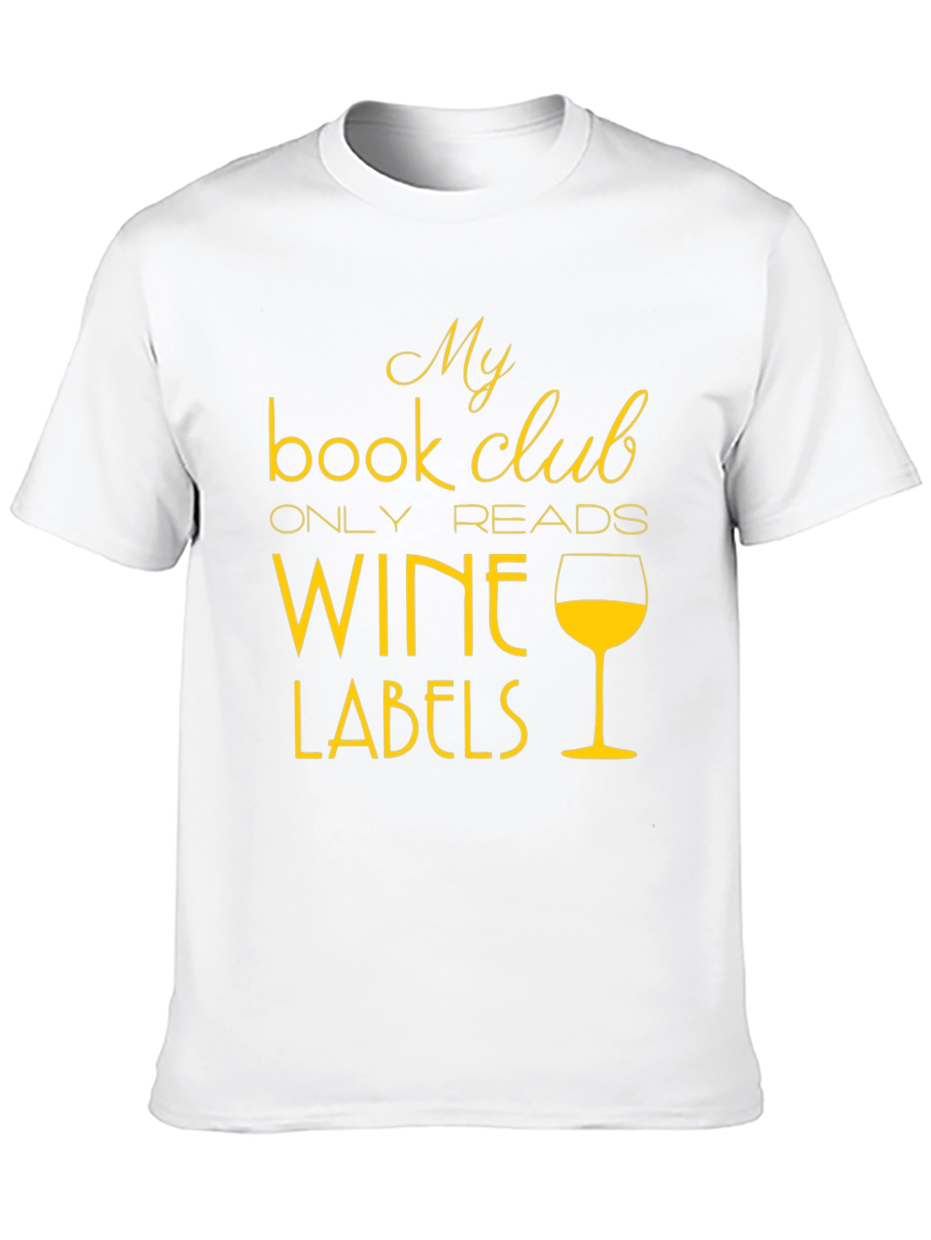 Black Wine Labels Book Club T-Shirt view 10