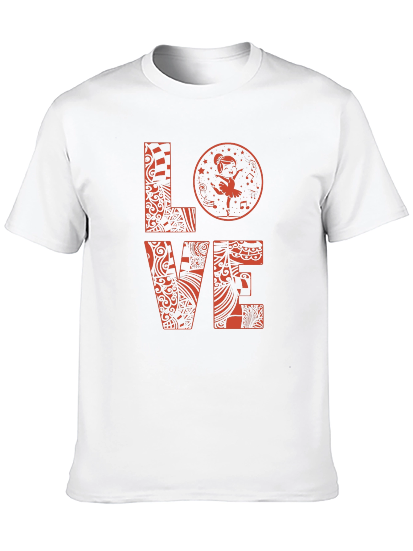 Black LOVE Ballet Dancer Graphic T-Shirt - Stylish Print Tee view 10