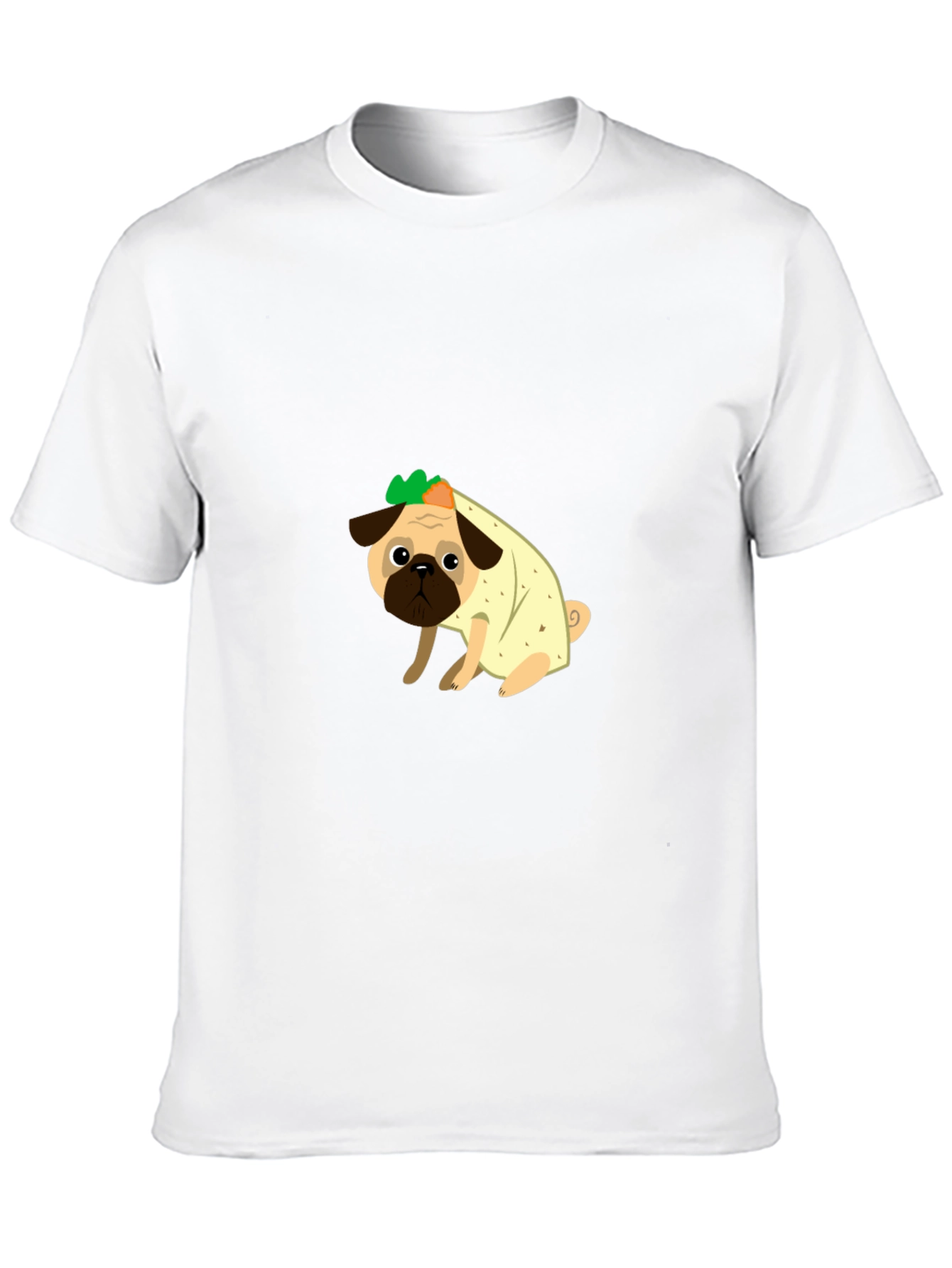 Black Pug Burrito T-Shirt - Cute Novelty Tee view 10