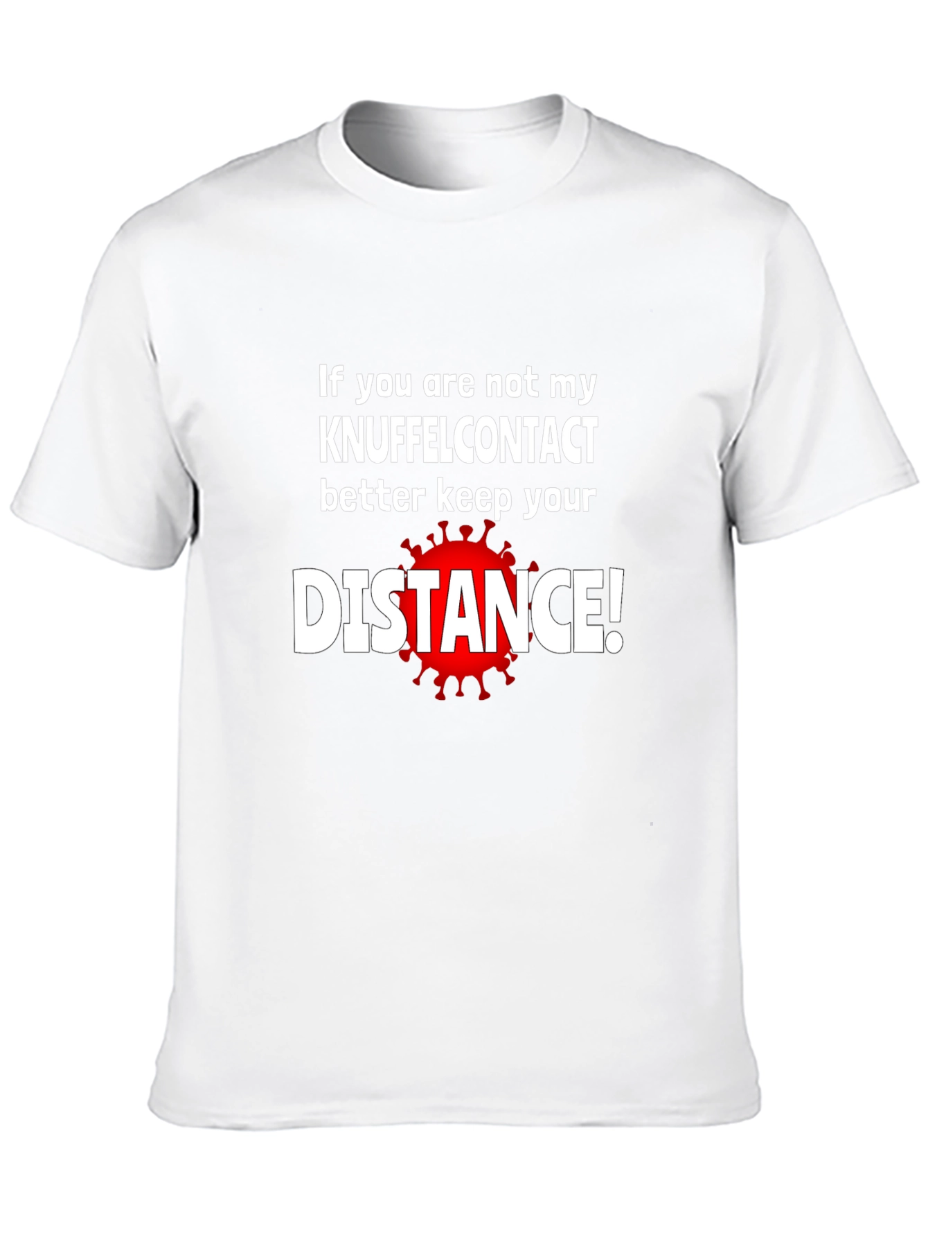 Black Keep Your Distance T-Shirt - Novelty Graphic Tee view 10