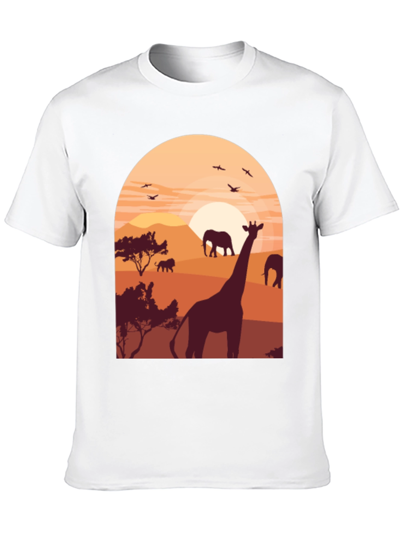 Black Safari Sunset Graphic Tee - Black view 10
