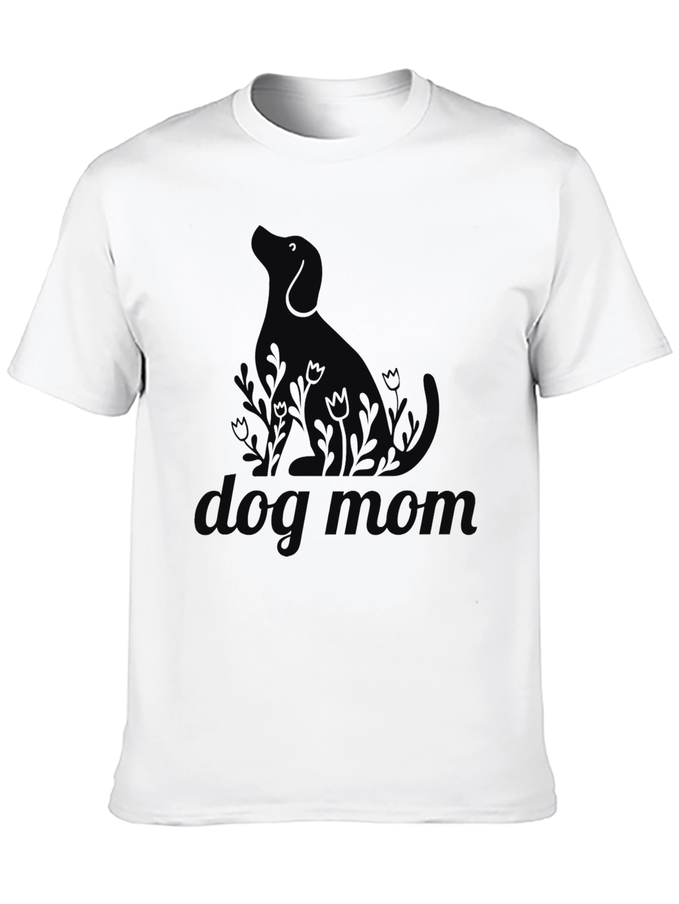 Black Dog Mom Graphic Black T-Shirt view 10