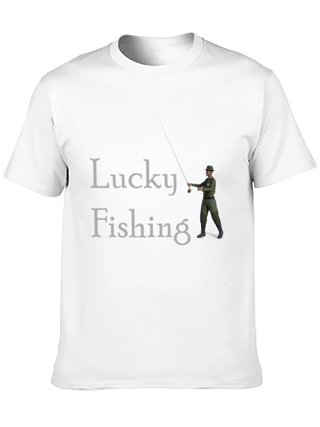 Black Lucky Fishing Graphic Tee - Black Cotton view 10
