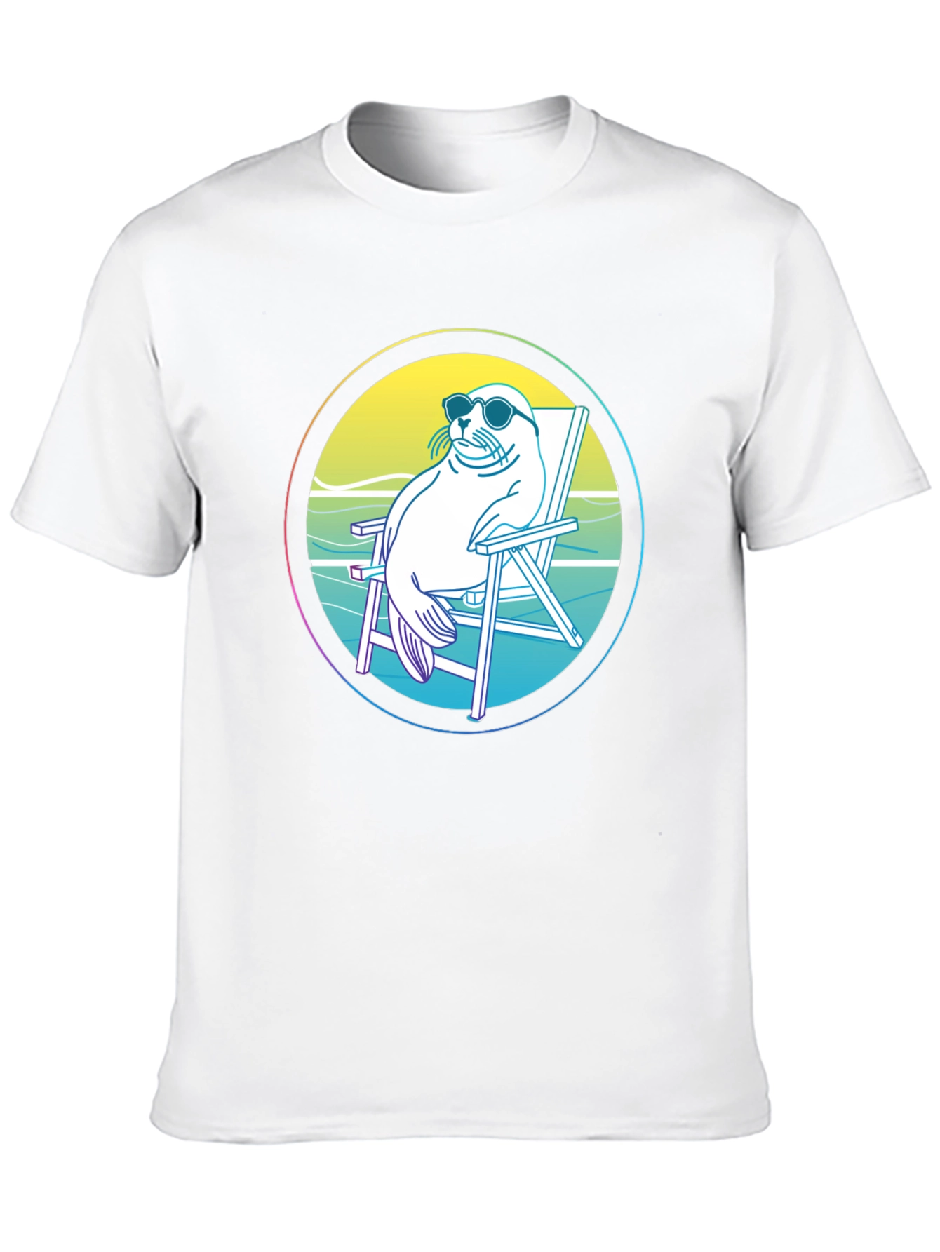 Black Relaxed Seal T-Shirt - Beach Vibes view 10