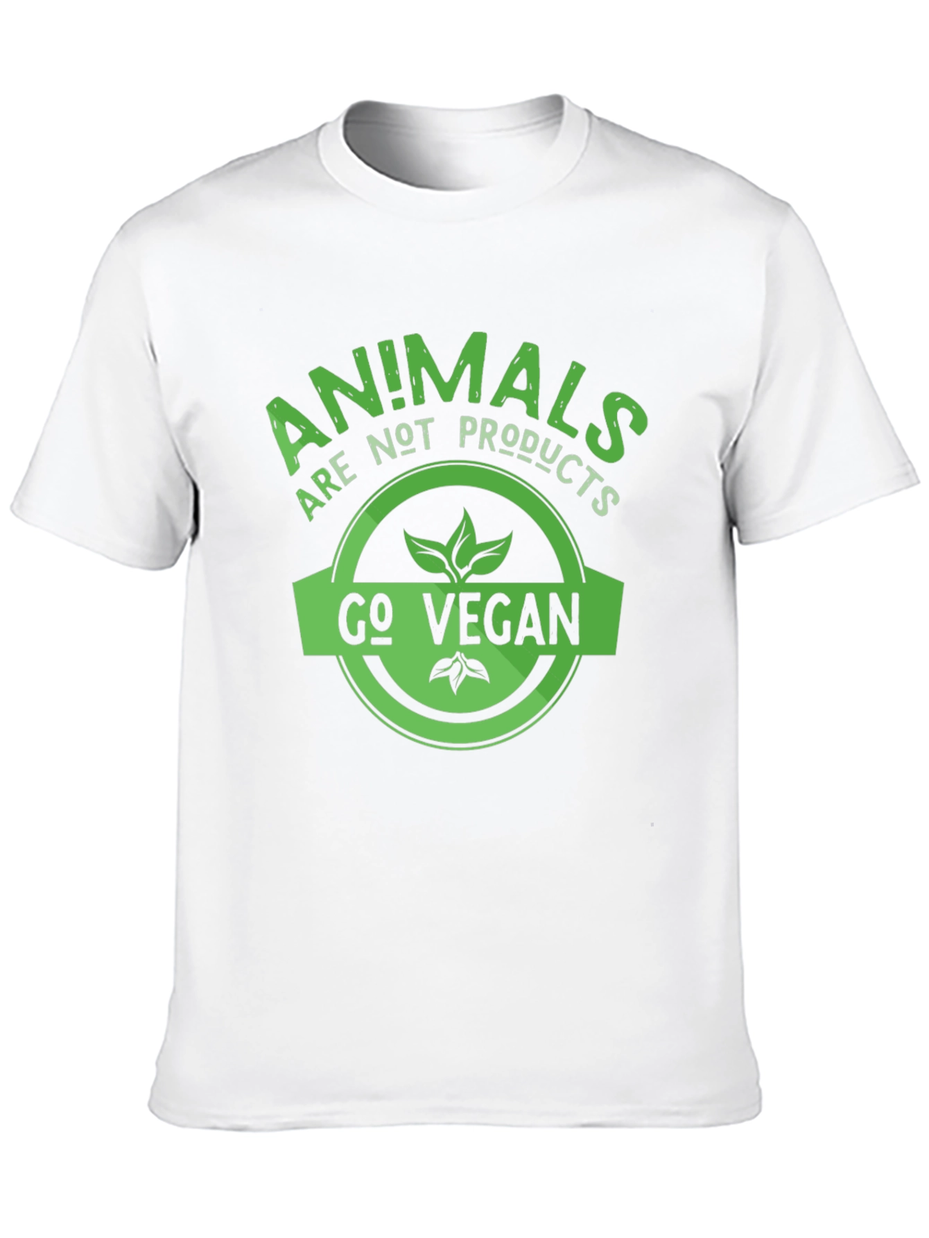 Black Vegan Slogan T-Shirt - Animals Are Not Products view 10