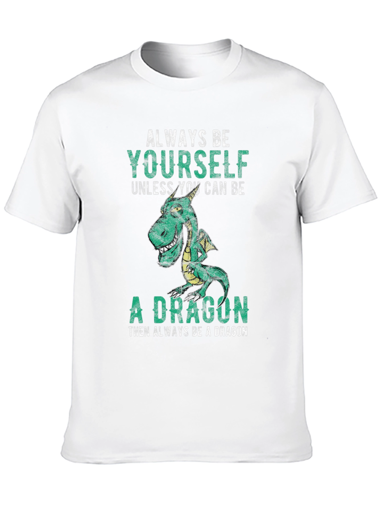 Black Always Be Yourself Dragon Graphic Tee view 10