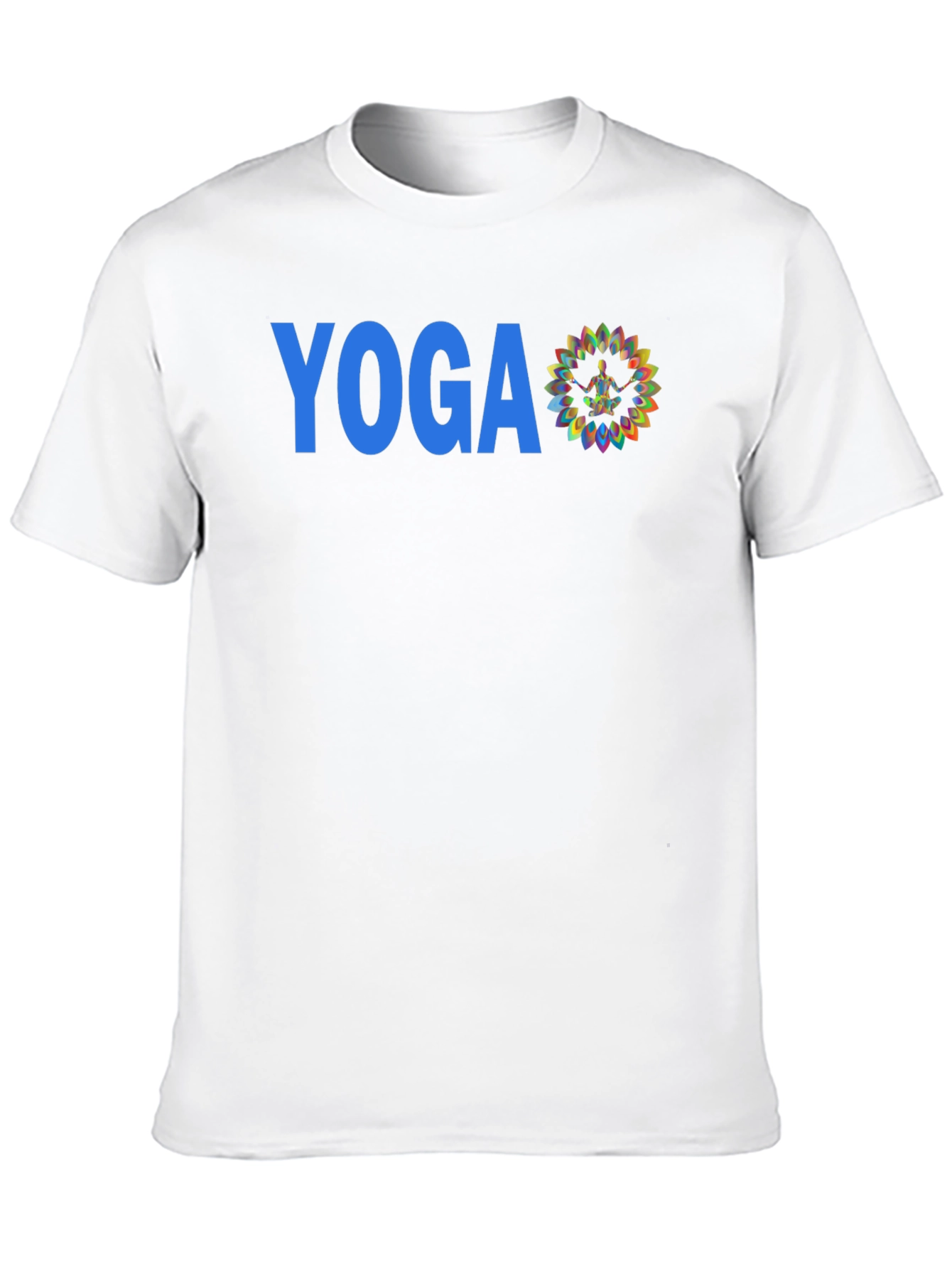 Black Yoga Graphic Tee - Men's Black Cotton T-Shirt view 10