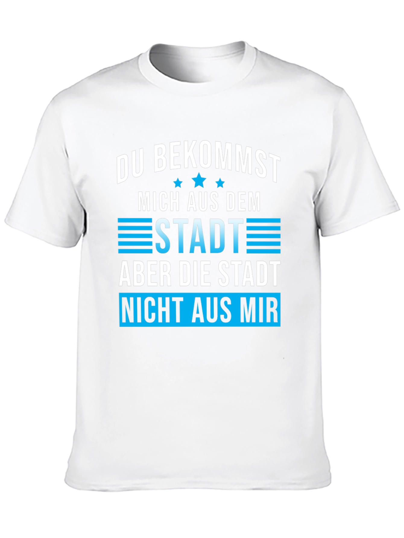 Black Funny 'Du Bekommst Mich Aus Dem Stadt' Graphic Tee view 10