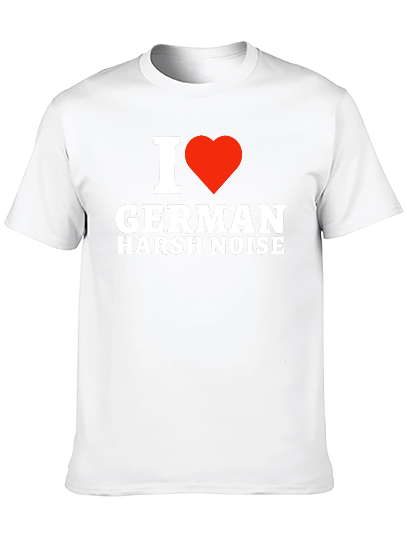 Black I Heart German Harsh Noise T-Shirt view 10