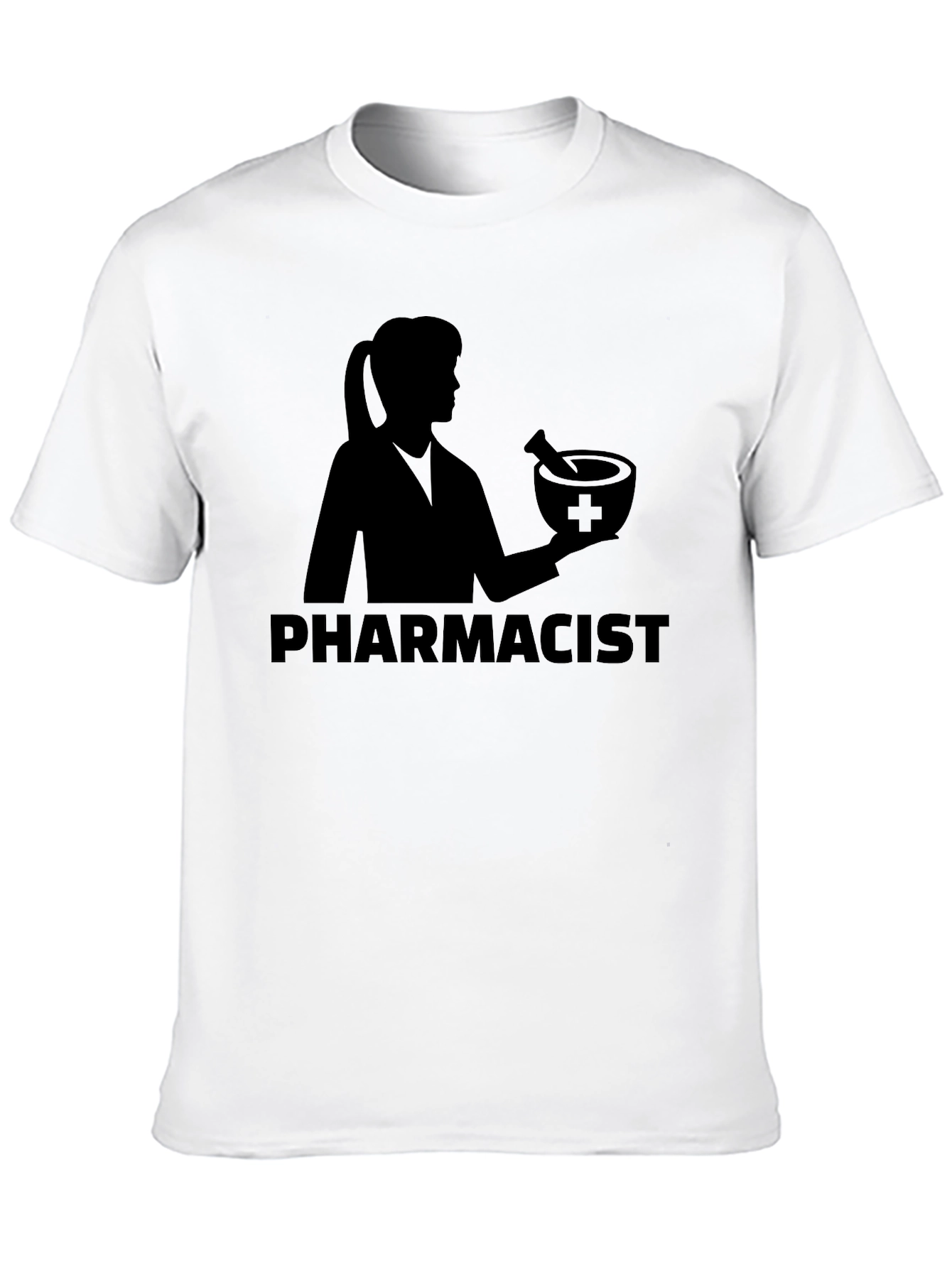 Black Pharmacist T-Shirt - Black Unisex Tee view 10