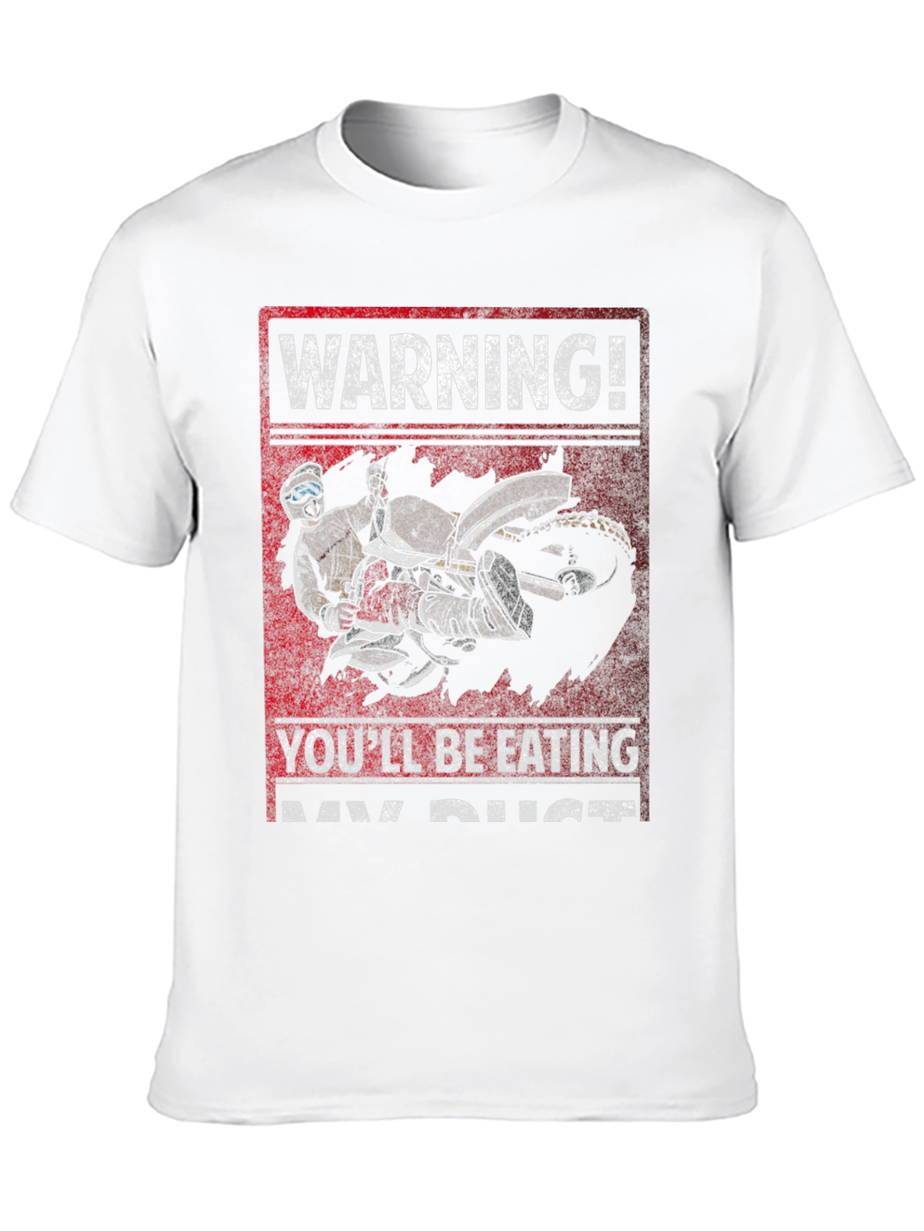 Black Warning Dirt Bike T-Shirt view 10