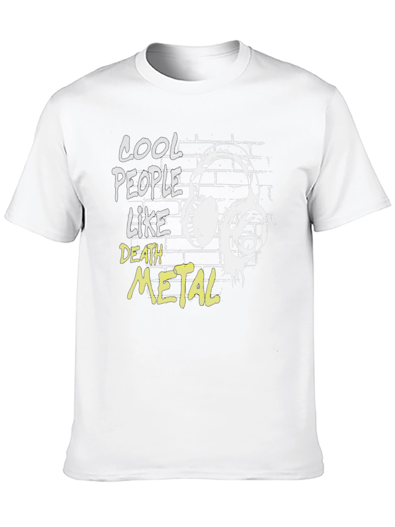 Black Cool People Like Death Metal Graphic T-Shirt view 10