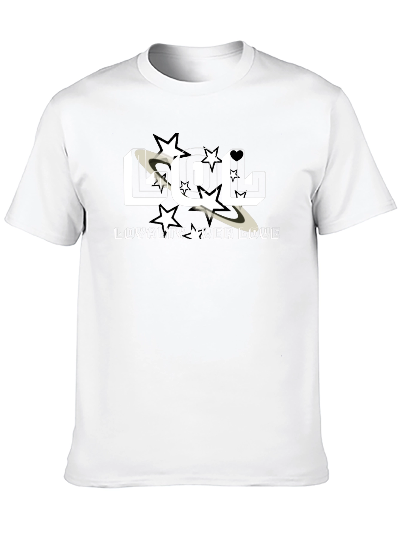 Black LOL Loyalty Over Love Graphic Print T-Shirt view 10