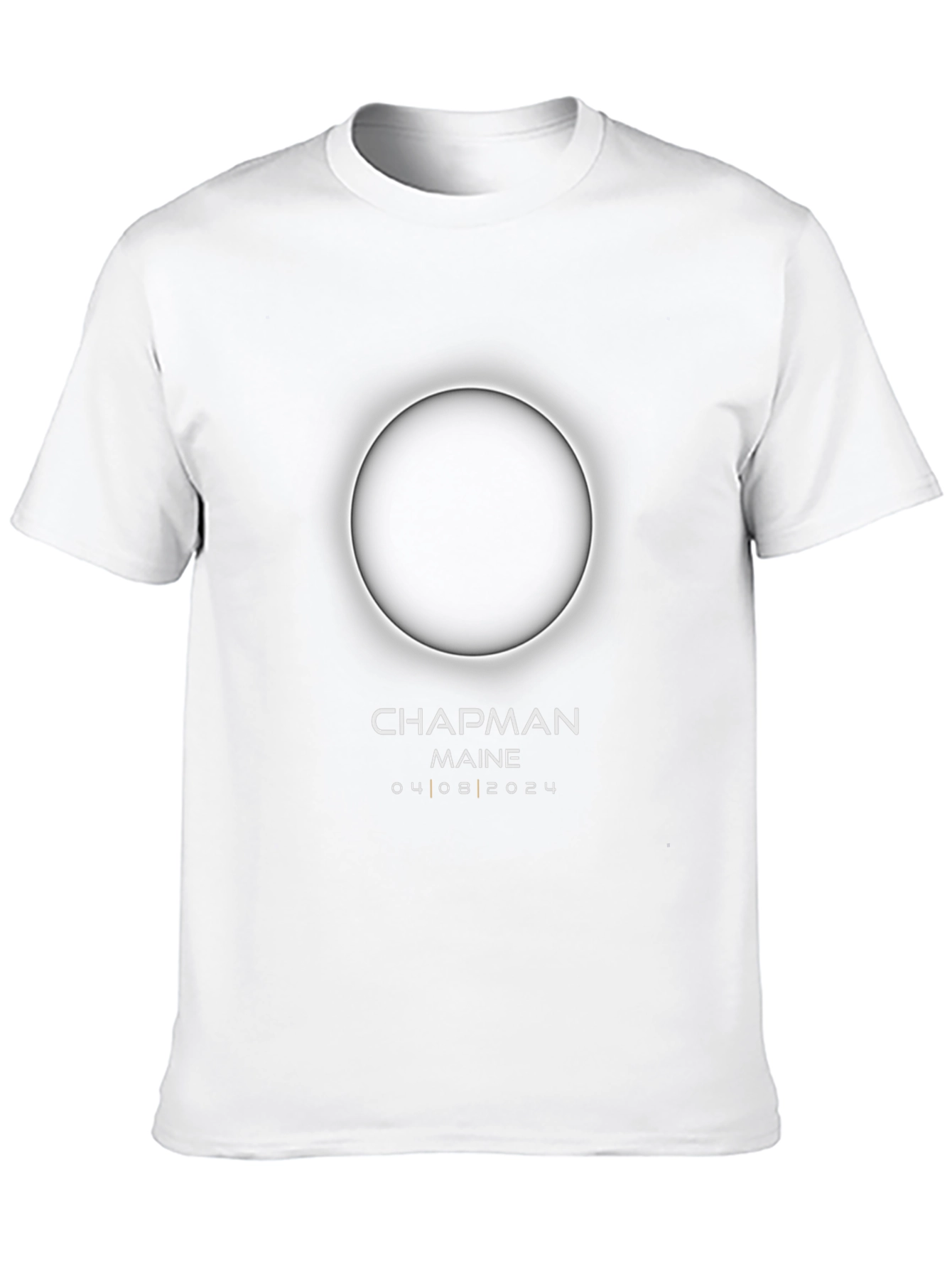 Black Chapman Maine Eclipse 2024 Black T-Shirt view 10