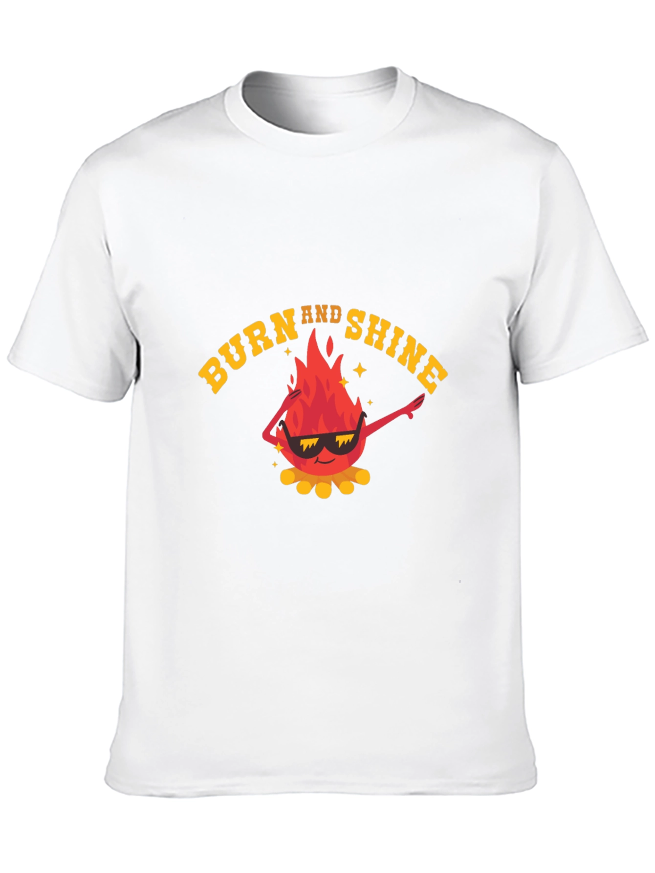 Black Burn and Shine Graphic Tee - Cool Fire Design view 10