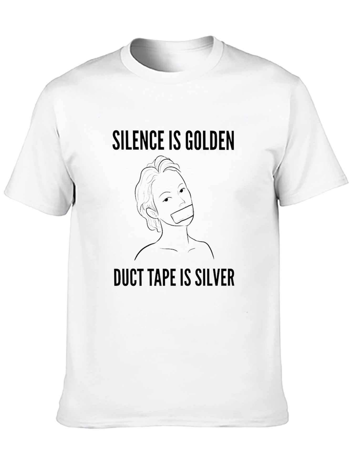 Black Silence is Golden Funny Graphic T-Shirt view 10