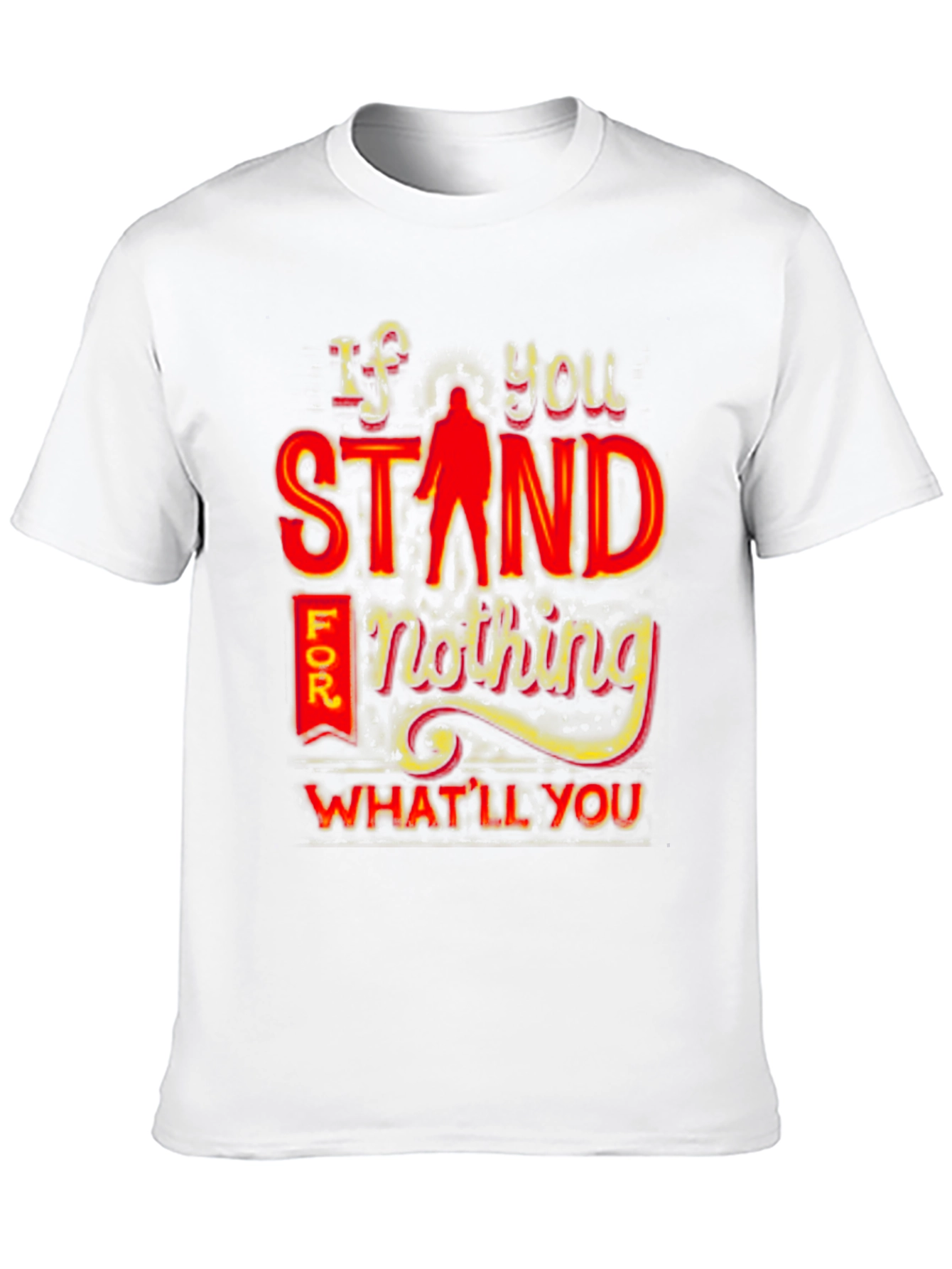Black If You Stand For Nothing T-Shirt view 10