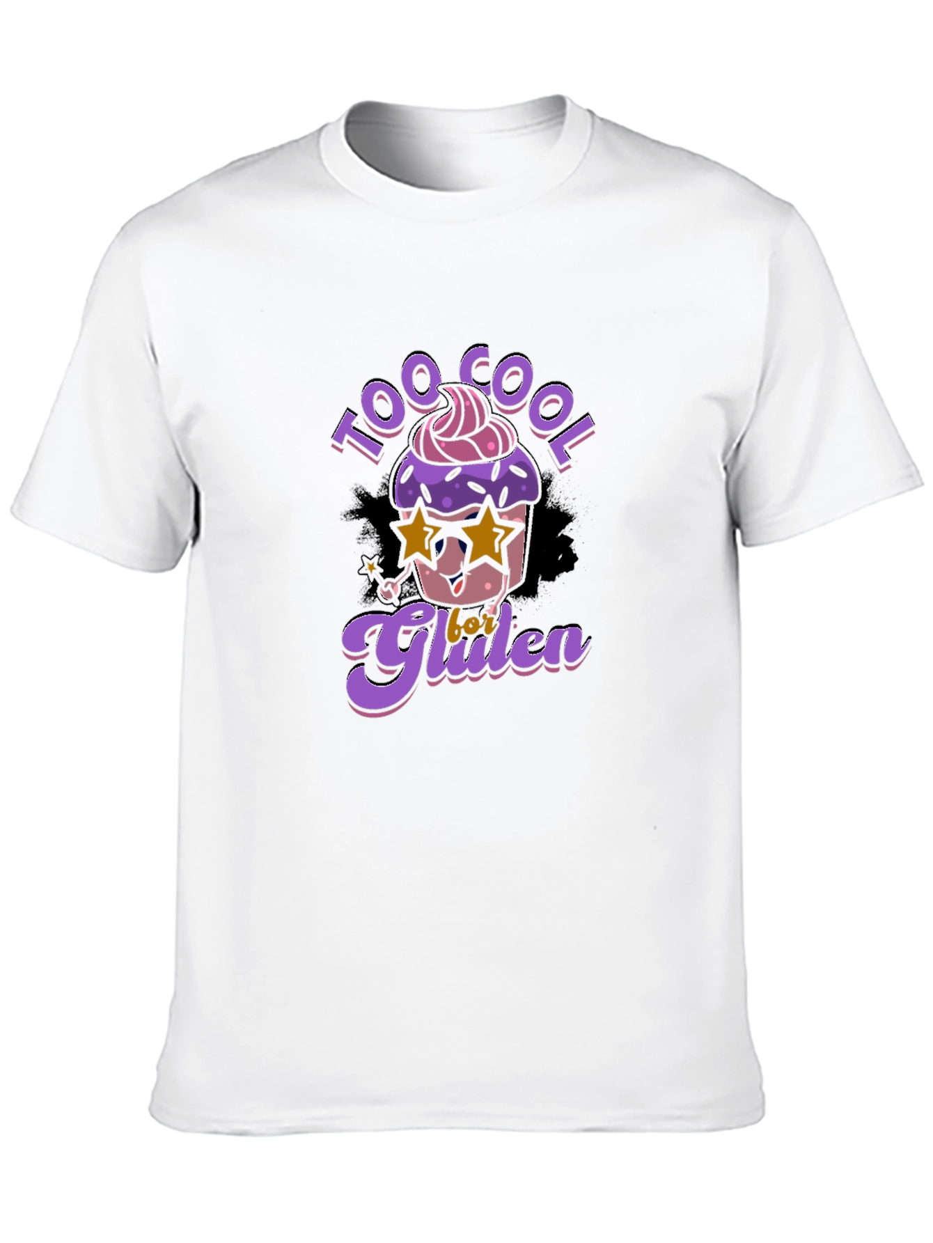 Black Too Cool for Gluten Black T-Shirt view 10