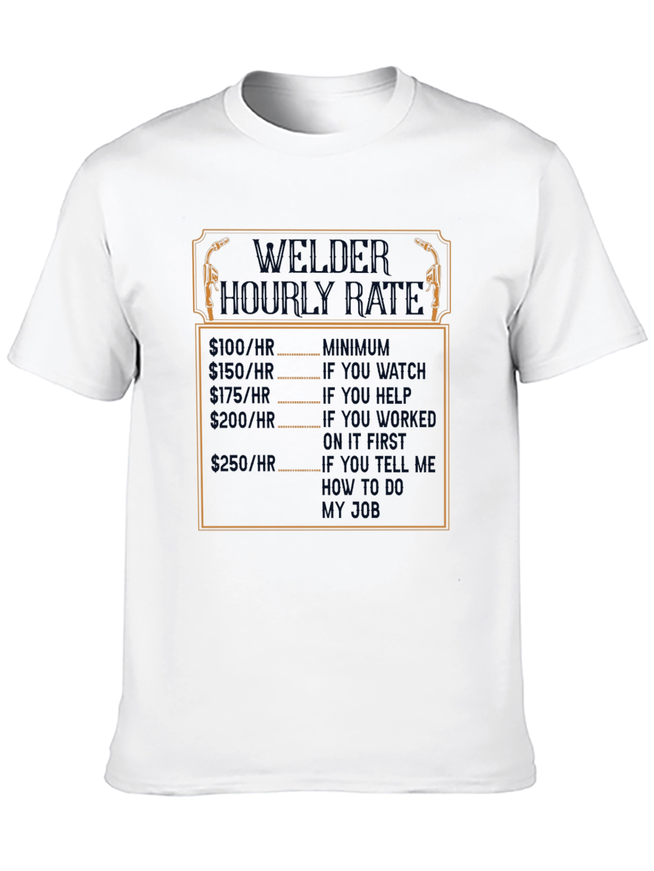 Black Welder Hourly Rate Funny Black T-Shirt view 10