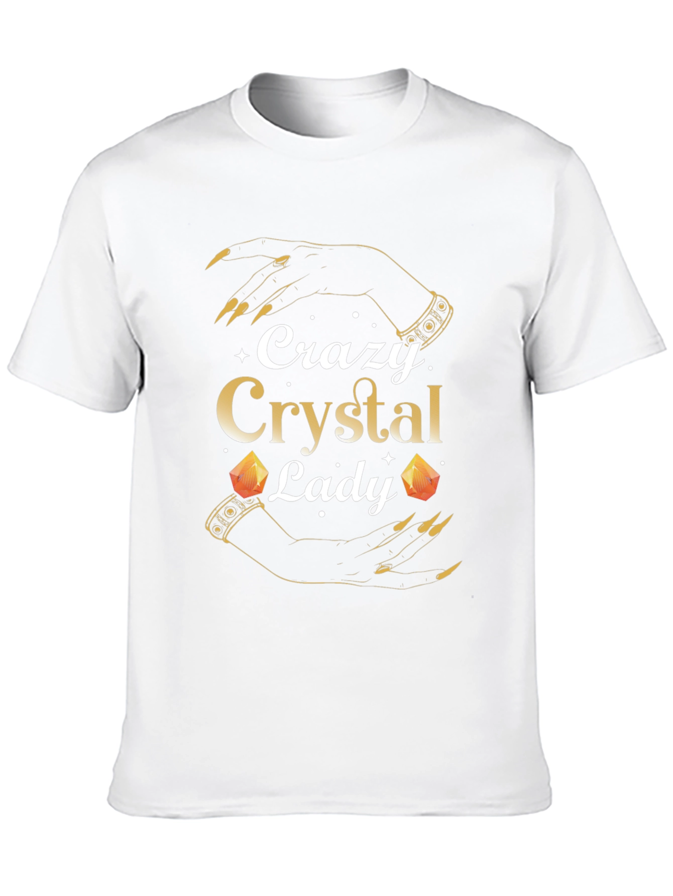 Black Crazy Crystal Lady Graphic T-Shirt - Unique Design view 10