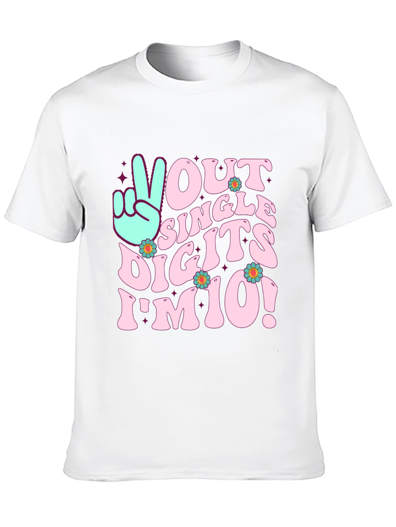 Black Retro 10th Birthday T-Shirt view 10