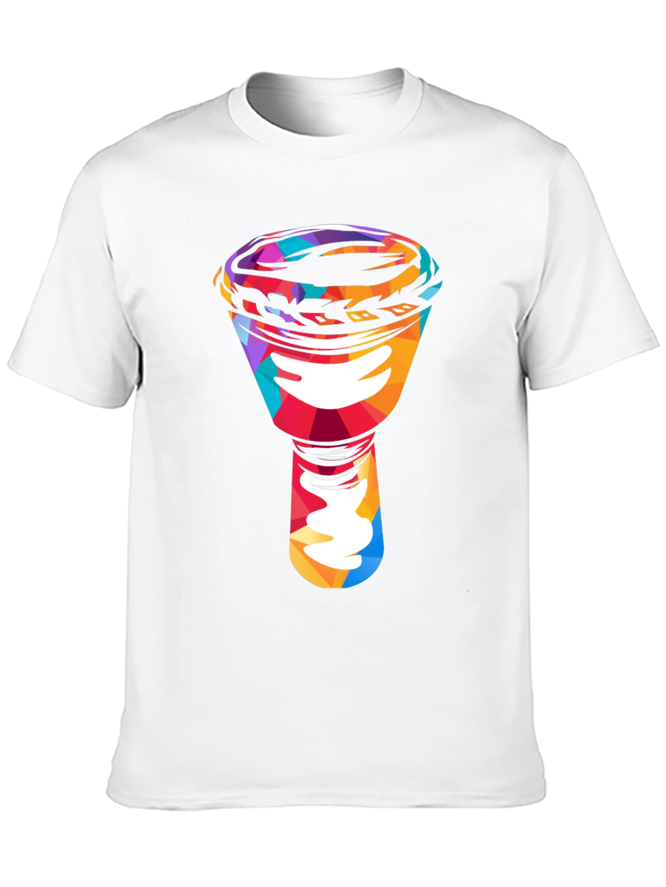 Black Colorful Darbuka Drum Graphic T-Shirt view 10