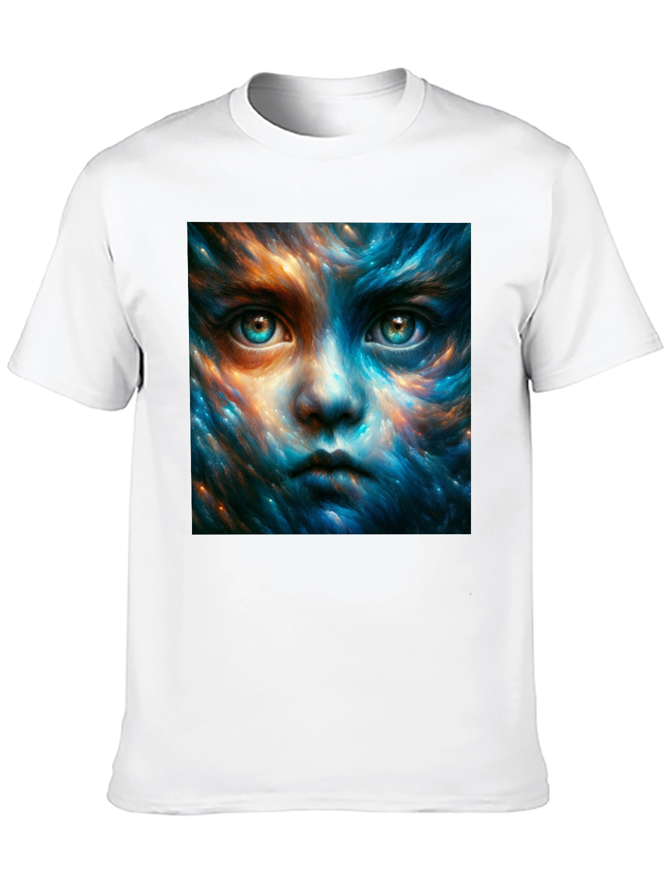 Black Mystic Face Graphic Black T-Shirt view 10
