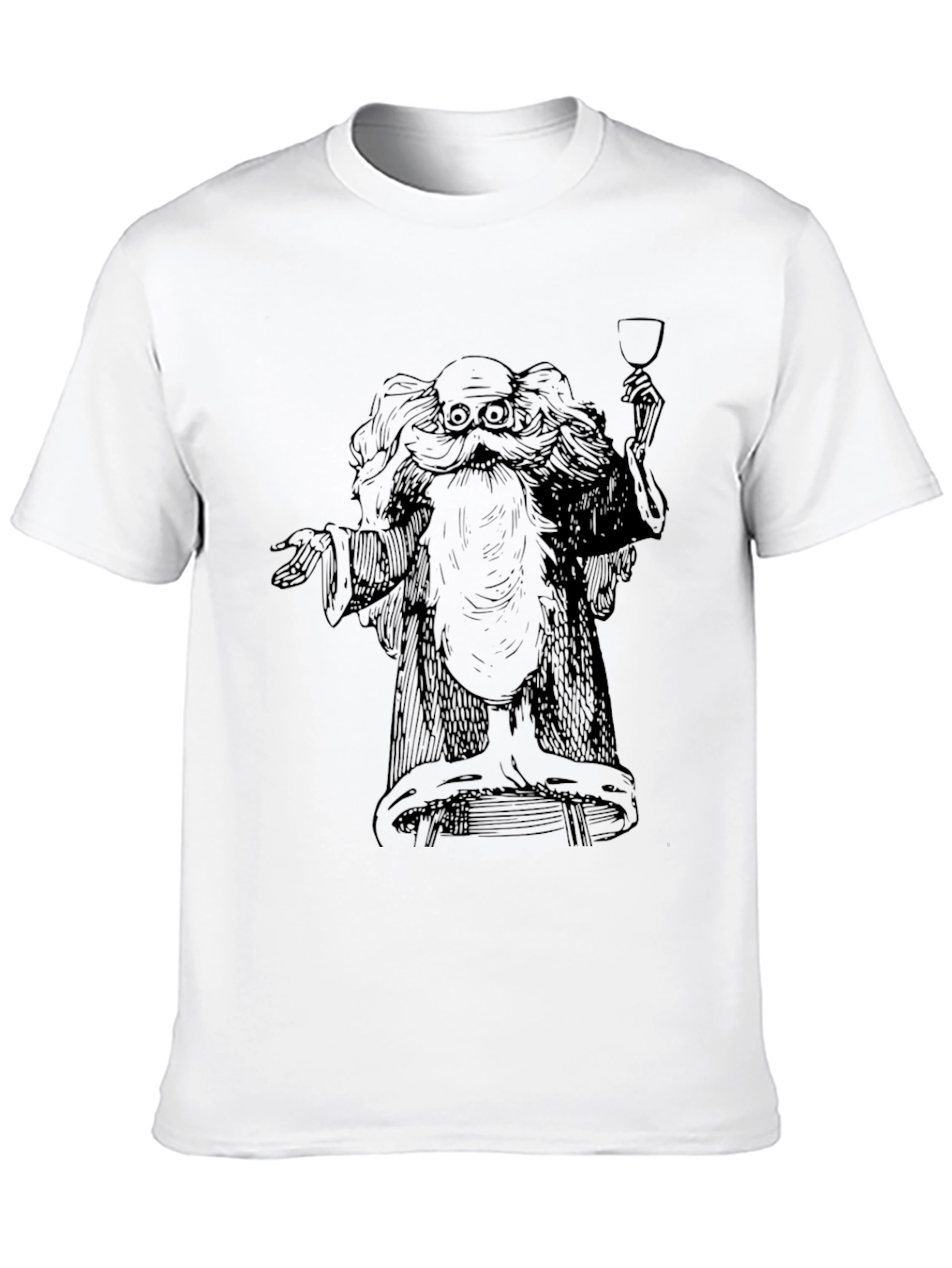 Black Wizard Graphic Black T-Shirt view 10