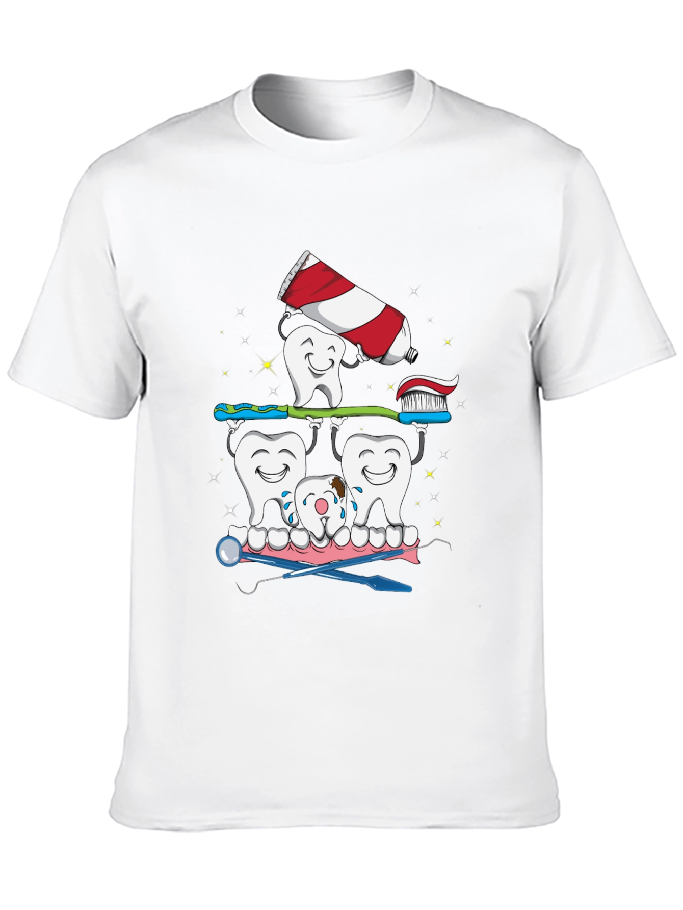 Black Dental Cartoon T-Shirt view 10