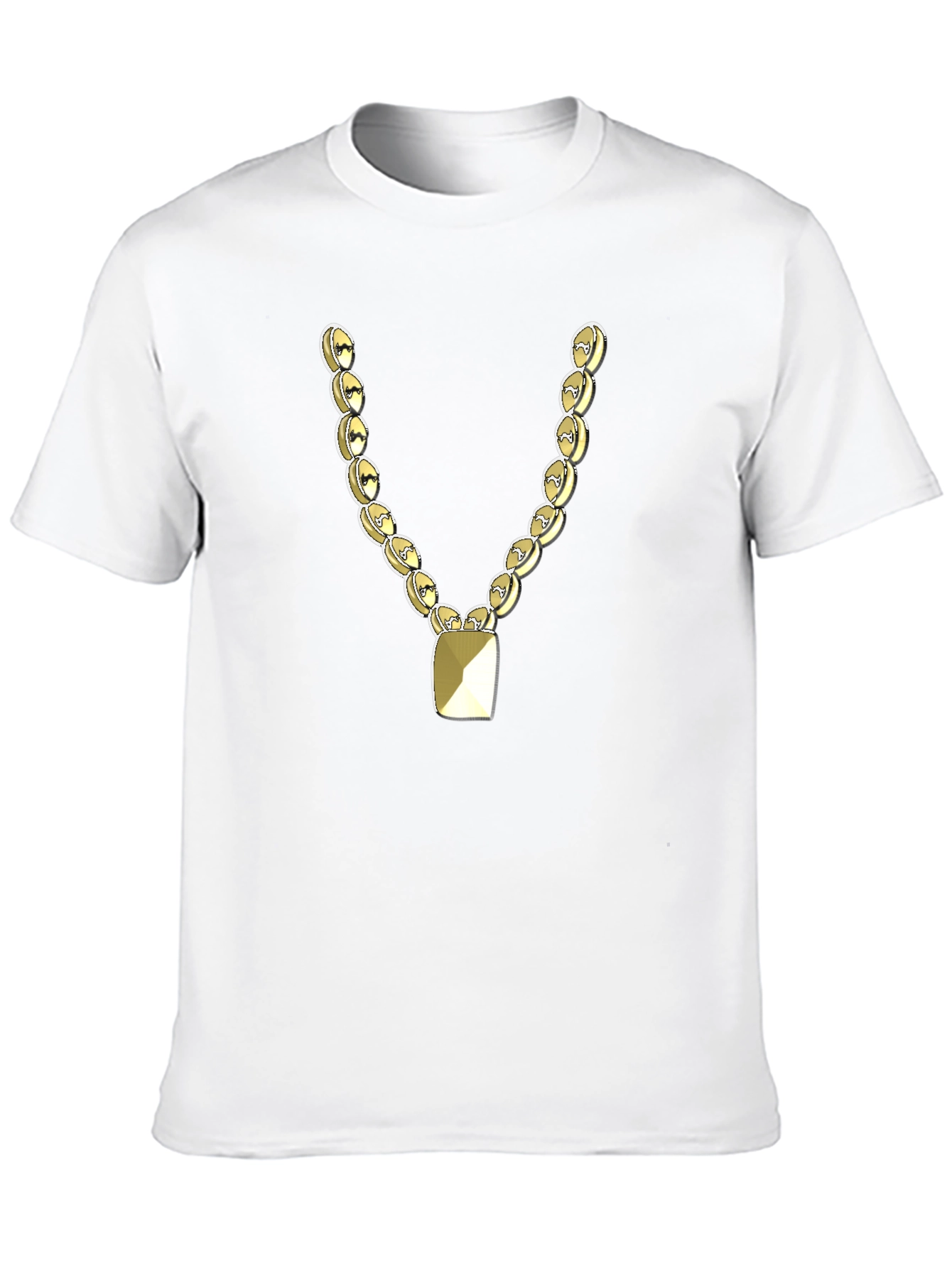 Black Novelty Gold Chain Graphic T-Shirt view 10