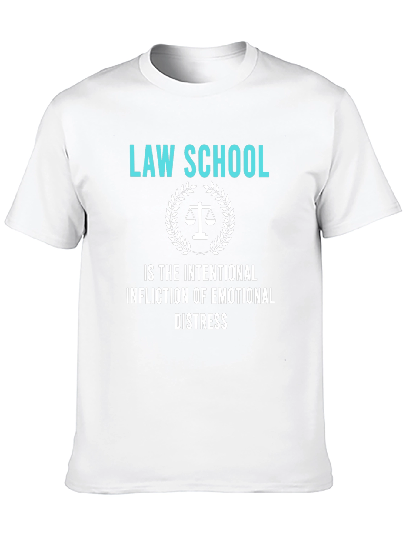 Black Law School Emotional Distress T-Shirt view 10